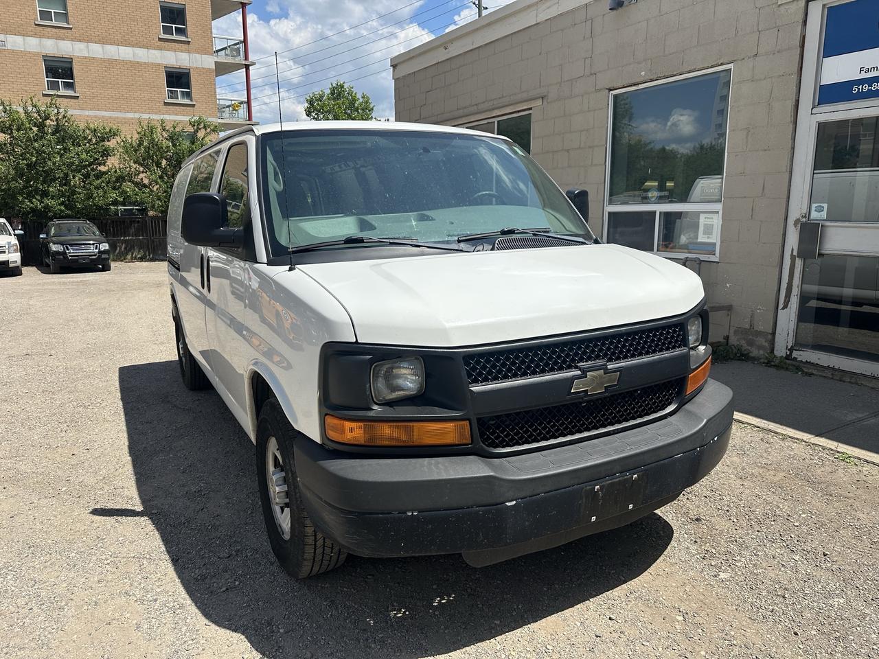 <p>WOW, ONLY 99,659 KMS on this Chevrolet Express 2500 Cargo Van. Features; sliding passenger side door with glass along with rear barn style doors. Powered by a 4.8 V8 workhorse engine and offering open cargo area for any of your needs. Includes a set of Bridgestone BLIZZAK snow tires mounted on steel rims, A/C power group, remote entry and much more. Hard to find with these low kms and is in excellent condition.&nbsp;</p><p>Why Buy From Us. Since 1991, Our Family commitment to each and every person has been to provide an exceptional level of customer service. From our knowledge in the industry and formed relationships we search for the cleanest, lowest kilometers vehicles while keeping our overhead costs low to save you money. We are part of a large Dealer Network with access to New Car Dealer trade-ins, we attend multiple weekly auctions and have our own trade-ins to provide a comprehensive lineup of all makes & models. After the sale, we welcome you back for any and all of your automotive needs; from regular service, to maintenance, tires & tire storage, detailing, dent removal, windshield chip repair or replacement we have the right tools and skilled workers to get the job done. We invite you to come in for a truly enjoyable car buying experience.</p><p>We offer; Preferred Dealer Bank financing available right here On Approved Credit. A Dealer Guarantee with every Certified vehicle, Free CARFAX Canada Vehicle History Report. We are a proud member of UCDA and maintain A+ Better Bureau Standing. Frank Gies Auto Sales is committed to respecting the privacy of individuals and recognizes a need for the appropriate management and protection of any personal information that you agree to provide us. We will not share your information with any third party outside of our organization, other than as necessary to fulfill your request. Price plus13% HST (Harmonized Sales Tax) and licensing ($32.00 to transfer plates or $59.00 for New plates</p><p>&nbsp;</p>