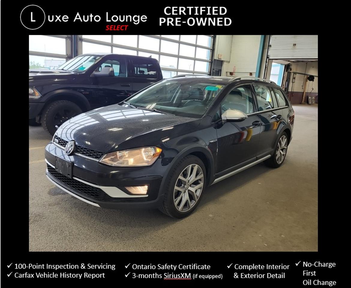 2017 Volkswagen Golf Alltrack ONE OWNER! HEATED LEATHER SEATS, PANO SUNROOF!!