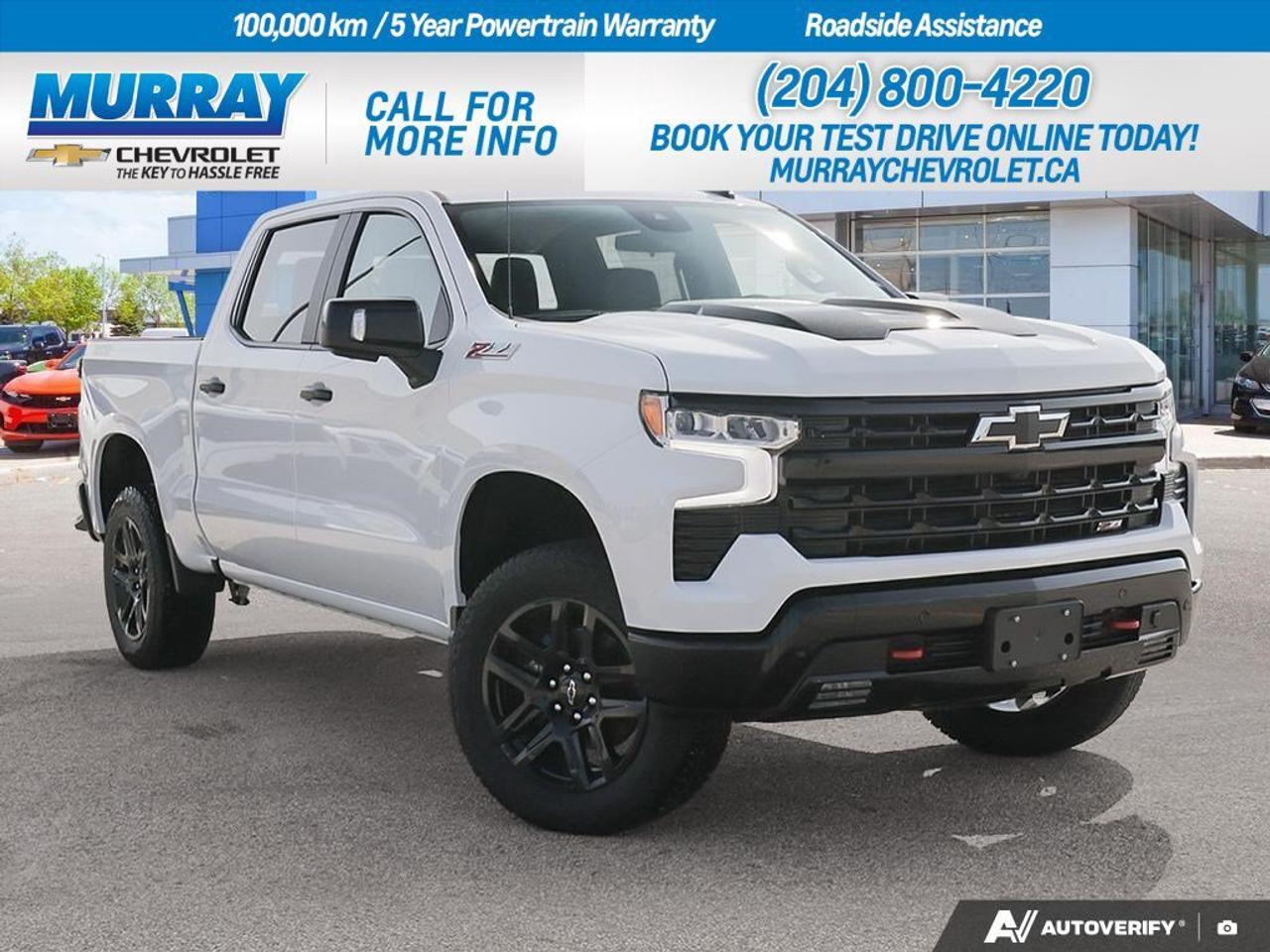 * LT TRAIL BOSS PREMIUM PACKAGE * * ENGINE 5.3L ECOTEC3 V8 * * SUNROOF POWER *  Experience the thrill of driving the 2026 Chevrolet Silverado 1500 LT Trail Boss, right here in Winnipeg. This Crew Cab Pickup is equipped with a robust 5.3L EcoTec3 V8 engine, providing an impressive 355 hp and 383 lb-ft of torque, optimized with Dynamic Fuel Management for greater efficiency. The 10-speed automatic transmission with paddle shifters ensures a seamless and responsive drive, perfect for both highway cruising and off-road adventures.  Step inside to enjoy the luxurious Jet Black leather-appointed front seats, which are both heated and equipped with a power adjustment feature for the driver. The LT Trail Boss Premium Package elevates your experience with convenience and safety features, including a power up/down tailgate for ease of use, and a comprehensive safety suite with front collision mitigation, lane departure warning, and a backup camera, all designed to keep you and your passengers protected.  Enjoy the panoramic views through the power sunroof and stay connected with the integrated navigation system and Bluetooth connection. The multi-zone climate control ensures comfort for all occupants, while smart device integration keeps you seamlessly connected to your digital world. The Silverado 1500 LT Trail Boss is the perfect blend of rugged capability and refined comfort, ready to take on any challenge with style.  Dealer Permit #1740