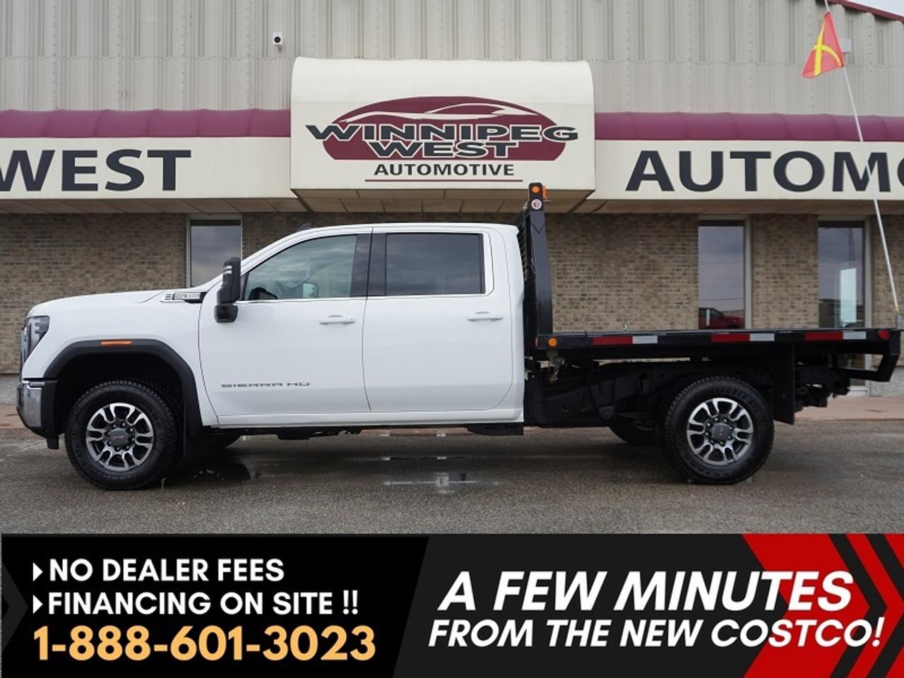 Used 2024 GMC Sierra 3500 4WD Crew Cab | FLAT DECK | LOW KMS!!! for sale in Headingley, MB