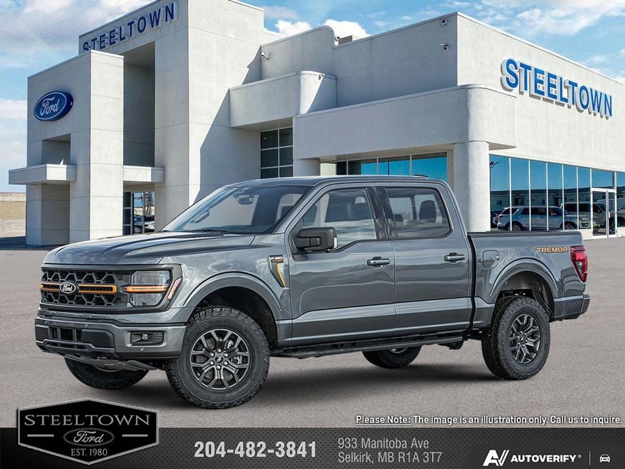 <b>Off-Road Package,  Heated Seats,  Climate Control,  Aluminum Wheels,  Running Boards!</b><br> <br> We value your TIME, we wont waste it or your gas is on us!   We offer extended test drives and if you cant make it out to us we will come straight to you!<br> <br>The 2026 Ford F-150 stands ready with rugged utility, smart features and a presence that commands attention on any road.<br> <br>The 2026 Ford F-150 combines proven leadership in toughness with smart innovation to deliver a truck built for real-world demands. Inside, the cabin features refined materials, intuitive tech and comfortable seating to support both driver and passengers on every journey. With its strong presence, flexible design and Fords legacy of dependability, the F-150 is ready for whatever work or play you throw its way.<br> <br>This Carbonized Grey Metallic Crew Cab 4X4 pickup has an Automatic transmission and is powered by a 382HP 3.5L V6 Cylinder Engine. <br> <br> Our F-150s trim level is Tremor. Engineered for relentless off-road capability, this rugged truck features an advanced off-road suspension, three protective skid plates, heavy-duty front and rear tow hooks, functional running boards, and striking dark matte finish alloy wheels wrapped in all-terrain tires. Inside, the adventure-ready cabin offers heated unique sport cloth front seats with power lumbar support, integrated upfitter switches for aftermarket accessories, power adjustable pedals, and a leatherette steering wheel. Premium comfort and tech surround you thanks to voice-activated dual-zone automatic air conditioning, keyfob remote start, and a powerful eight-speaker B&O sound system by Bang & Olufsen tied to a 12-inch SYNC 4 display with connected navigation and wireless smartphone integration. You can explore unmapped terrain or cruise the highway with ultimate confidence provided by a full aerial view camera system, BlueCruise driving technology, adaptive cruise control with stop-and-go, and a comprehensive forward and reverse sensing system. This vehicle has been upgraded with the following features: Off-Road Package, Heated Seats, Climate Control, Aluminum Wheels, Running Boards, Remote Start, SYNC.<br><br> View the original window sticker for this vehicle with this url <b><a href=http://www.windowsticker.forddirect.com/windowsticker.pdf?vin=1FTFW4L82TFB53384 target=_blank>http://www.windowsticker.forddirect.com/windowsticker.pdf?vin=1FTFW4L82TFB53384</a></b>.<br> <br>To apply right now for financing use this link: <a href=http://www.steeltownford.com/?https://CreditOnline.dealertrack.ca/Web/Default.aspx?Token=bf62ebad-31a4-49e3-93be-9b163c26b54c&La target=_blank>http://www.steeltownford.com/?https://CreditOnline.dealertrack.ca/Web/Default.aspx?Token=bf62ebad-31a4-49e3-93be-9b163c26b54c&La</a><br> <br/>Total rebate of $2500 is reflected in the price. 3.99% financing for 84 months. Incentives expire 2026-08-31. See dealer for details. <br><br>Family owned and operated in Selkirk for 35 Years.  <br>Steeltown Ford is located just 20 minutes North of the Perimeter Hwy, with an onsite banking center that offers free consultations. <br>Ask about our special dealer rates available through all major banks and credit unions.<br>Dealer retains all rebates, plus taxes, govt fees and Steeltown Protect Plus.<br>Steeltown Ford Protect Plus includes:<br>- Life Time Tire Warranty <br>Dealer Permit # 1039<br><br><br> Come by and check out our fleet of 100+ used cars and trucks and 240+ new cars and trucks for sale in Selkirk.  o~o