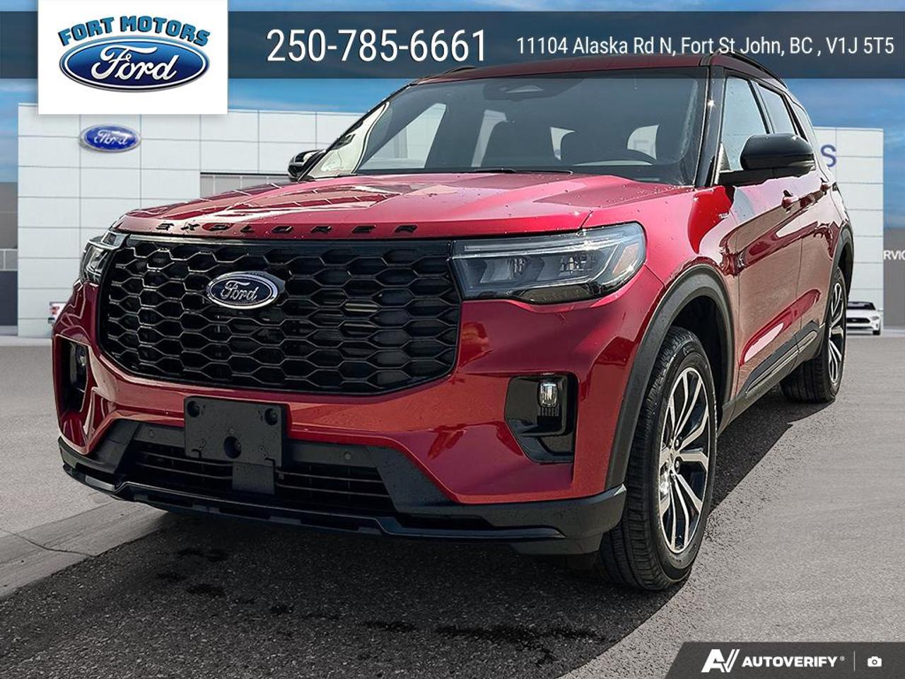 <p>Get ready to experience the thrill of the road like never before with the brand-new 2026 Ford Explorer ST-Line, now available at Fort Motors. This isnt just an SUV; its a statement. From its head-turning Rapid Red Metallic Tinted Clearcoat exterior to the sophisticated Onyx interior, every detail of this Explorer has been meticulously crafted for those who demand both style and substance. Whether youre navigating city streets or embarking on an adventure, the ST-Line trim delivers a dynamic driving experience thats both exhilarating and refined, powered by a robust 2.3L EcoBoost engine and a smooth 10-speed automatic transmission.</p>
<p>Step inside and discover a cabin designed for comfort and convenience. The premium leather seats with perforated inserts offer a luxurious feel, while the advanced technology integrated throughout ensures youre always connected and in control. With its all-wheel-drive capability, this Explorer is ready to tackle any Canadian road condition with confidence, making it the perfect companion for your daily commute or your next weekend getaway. Fort Motors is proud to offer this exceptional new Ford Explorer ST-Line, a vehicle that perfectly blends performance, innovation, and undeniable presence.</p>
<p>Here are five features that truly make this 2026 Ford Explorer ST-Line sizzle:</p>
<ul>
<li><strong>2.3L EcoBoost I-4 Engine:</strong> Unleash potent performance and impressive efficiency with this turbocharged powerhouse, delivering exhilarating acceleration and responsive driving dynamics.</li>
<li><strong>BlueCruise Equipped:</strong> Experience the future of driving with hands-free highway driving capabilities, offering a new level of comfort and convenience on long journeys.</li>
<li><strong>ST-Line Styling:</strong> Command attention with the sporty and aggressive ST-Line design cues, both inside and out, setting you apart from the crowd.</li>
<li><strong>Leather with Perforated Inserts:</strong> Indulge in the premium feel and sophisticated look of the meticulously crafted leather seating, enhancing every drive.</li>
<li><strong>All-Wheel Drive:</strong> Conquer any terrain or weather condition with confidence, thanks to the intelligent all-wheel-drive system that provides superior traction and stability.</li>
</ul>
<p><strong><em>Powered by AutoIntelligence™</em></strong></p>
<p>Vehicle information has been generated using artificial intelligence and is provided for informational purposes only. While efforts are made to ensure accuracy, please confirm all details directly with the dealer.</p>
