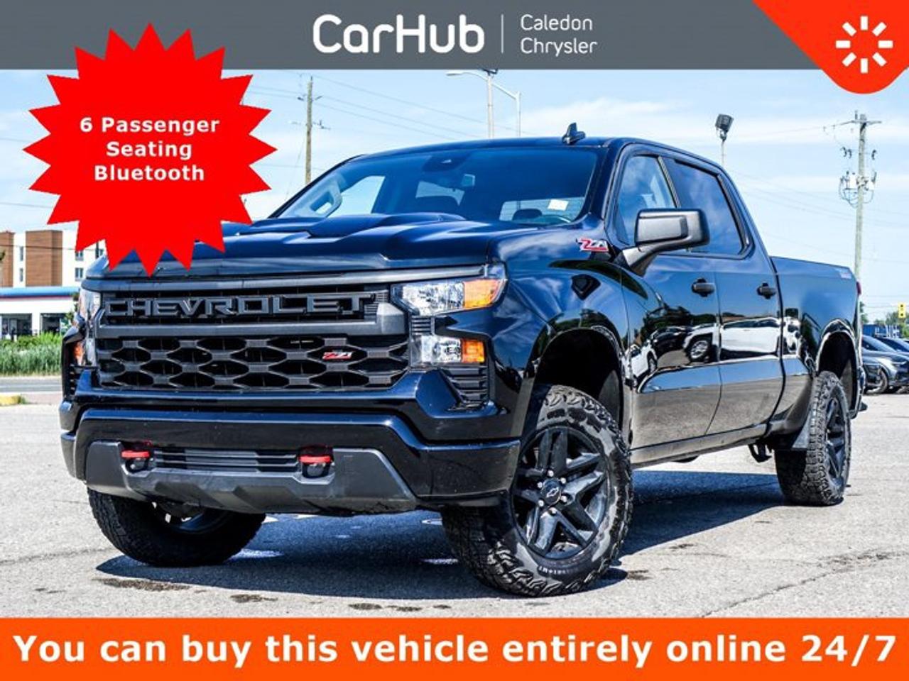 <p>Great Price<br />No Accidents,<br />Certified Pre-Owned,</p><p>This Chevrolet Silverado 1500 Custom Trail Boss 4WD Crew Cab 157 has a dependable Gas V8 5.3L/325 engine powering this Automatic transmission. ENGINE, 5.3L ECOTEC3 V8 (355 hp [265 kW] @ 5600 rpm, 383 lb-ft of torque [518 Nm] @ 4100 rpm); featuring available Dynamic Fuel Management that enables the engine to operate in 17 different patterns between 2 and 8 cylinders, depending on demand, to optimize power delivery and efficiency, Wireless phone projection for Apple CarPlay and Android Auto, Windows, power rear, express down.Our advertised prices are for consumers (i.e. end users) only.</p><p> </p><p>This vehicle is in excellent condition and has passed a multi point inspection. Vehicle detailed</p><p> </p><p>This Chevrolet Silverado 1500 Custom Trail Boss 4WD Crew Cab 157 Comes Equipped with These Options </p><p>6 Passenger</p><p>Running Board</p><p>MultiPro Tailgate</p><p>Wi-Fi Hotspot capable</p><p>HD Rear Vision Camera,</p><p>CornerStep, rear bumper</p><p>Remote vehicle starter system</p><p>Apple CarPlay and Android Auto capable</p><p>Lane Keep Assist with Lane Departure Warning</p><p>Bluetooth for phone, connectivity to vehicle infotainment system</p><p>Audio System, Chevrolet Infotainment 3 System, 7 diagonal colour touchscreen, AM/FM stereo Additional features for compatible phones include: Bluetooth audio streaming for 2 active devices, voice command pass-through to phone, wireless Apple CarPlay and Android Auto capable, Window, power front, passenger express down, Window, power front, drivers express up/down, Wi-Fi Hotspot capable USB Ports, rear, dual, charge-only, USB Ports, 2, Charge/Data ports located on the instrument panel,</p><p> </p><p>Drive Happy with CarHub<br />*** All-inclusive, upfront prices -- no haggling, negotiations, pressure, or games</p><p>*** Purchase or lease a vehicle and receive a $1000 CarHub Rewards card for service</p><p>*** Purchase this vehicle fully online on CarHub websites</p><p> </p><p>Transparency Statement<br />USED VEHICLES: Online prices and payments are for finance purchases -- please note there is a $850 safety certification fee. if not Certified, then as per OMVIC Regulations the vehicle is deemed to be not drivable and Not Certified. Cash purchases for used vehicles have a $2,350 surcharge which includes the safety certification (the finance price + $2,350). NEW VEHICLES: New financed vehicles are subject to an $ 850 Processing Fee. New cars priced at over $100,000 including add-ons or accessories are subject to the additional federal luxury tax. While every effort is taken to avoid errors, technical or human error can occur, so please confirm vehicle features, options, materials, and other specs with your CarHub representative. This can easily be done by calling us or by visiting us at the dealership. CarHub used vehicles come standard with 1 key. If we receive more than one key from the previous owner, we include them with the vehicle. Additional keys may be purchased at the time of sale. Ask your Product Advisor for more details. Payments are only estimates derived from a standard term/rate on approved credit. Terms, rates and payments may vary. Prices, rates and payments are subject to change without notice. Please see our website for more details.</p>