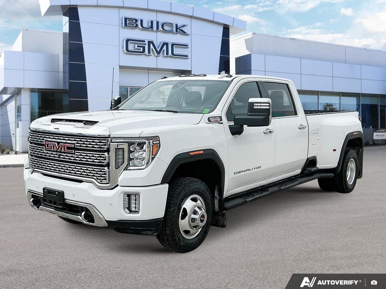 Technology Package ($1470) Rear Camera Mirror | Head Up Display

All Weather Floor Liners ($295)

Gooseneck 5th Wheel Prep Package | Bed View Camera | BOSE Speaker System | Front & Rear Park Assist | Driver Alert Package | Driver Alert Package II | Heated & Ventilated Seats | Heated Steering Wheel | Wireless Charging |
If you need a heavy-duty truck that works as hard as you do and still delivers a premium experience on the road, this 2023 GMC Sierra 3500HD Denali is worth a serious look. Equipped with the 6.6L Duramax Diesel, the Technology Package, brand new tires, and the Gooseneck/5th Wheel Prep Package, this rig is ready for demanding towing and hauling duties without sacrificing comfort or capability.

Key Features 
- 8 Inch Diagonal Color Touchscreen
- Apple CarPlay and Android Auto 
- Keyless Entry and Start 
- Wireless Charging
- 10 Way Power Adjustable Driver Seat
- Heated Front Seats
- Heated Rear Seats 
- Ventilated Front Seats 
- Driver Seat and Mirror Memory
- Heated Steering Wheel
- Power Adjustable/Extendable Heated Mirror
- Rear Camera Mirror 
- Head-Up Display 
- Remote Start

Safety Features
- Front and Rear Park Assist 
- Lane Change Alert with Side Blind Zone Alert 
- Automatic Emergency Braking
- Forward Collision Alert
- Lane Departure Warning 
- Following Distance Indicator

And More! 

At 131,574 km, this Sierra has been put to work  and it shows up with the features and packages that serious truck buyers actually need. Whether youre hauling equipment, towing a fifth wheel, or simply want a capable daily driver, this Denali delivers.

Visit us at Birchwood Chevrolet Buick GMC or browse online at birchwoodchevrolet.ca. Reserve this truck, start your purchase online, or book a test drive  our team is here to make the process straightforward and efficient.
All of our quality pre-owned vehicles are delivered with the following:
· a Birchwood Certified 152 pt Inspection
· a full tank of fuel
· Full service records (if available)
· a CARFAX report

Click, call (204) 837-5811, or visit Birchwood Chevrolet Buick GMC at the Birchwood Auto Park, 3965 Portage Avenue West at the Perimeter.

Special Financing Available! Price does not include taxes. Dealer Permit #4240.
Dealer permit #4240