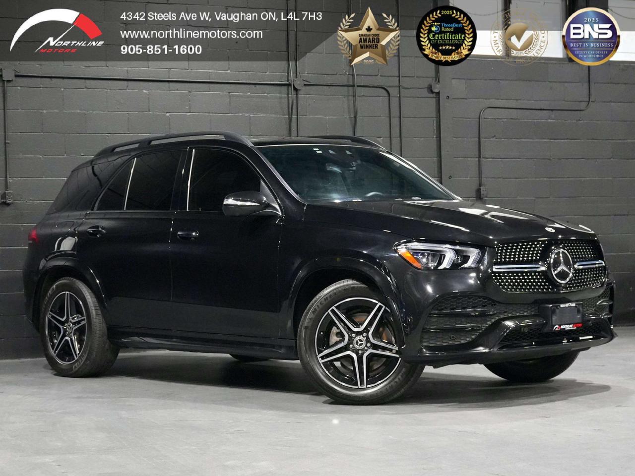 -Engine: 2.0L Turbocharged Inline-4 -Horsepower: 255 hp -Torque: 273 lb-ft (370 Nm) -Transmission: 9G-TRONIC 9-speed automatic -Drivetrain: 4MATIC All-Wheel Drive -Fuel: Premium gasoline -Towing Capacity: Up to 7,700 lbs (with towing package) -Drive Modes: ECO Comfort Sport Individual -Panoramic glass sunroof -LED High Performance headlights -Adaptive Highbeam Assist -LED daytime running lights -LED taillights -Power-folding heated mirrors -Auto-dimming drivers mirror -Rain-sensing windshield wipers -Hands-free EASY-PACK power liftgate -KEYLESS-GO -Illuminated door handles -Chrome exterior trim -Roof rails -Privacy rear glass -Heated front seats -Memory package (driver & passenger) -Power front seats with lumbar support -Heated steering wheel -Dual-zone THERMATIC climate control -64-color ambient lighting -Open-pore wood trim -Power steering column -Auto-dimming rearview mirror -Split-folding rear seats (40/20/40) -Power cargo cover -Wireless phone charging -Multiple USB-C ports -Garage door opener (HomeLink) -MBUX & Technology -Dual 12.3-inch displays -MBUX infotainment system -Touchscreen display -Voice Control ("Hey Mercedes") -Navigation -Apple CarPlay -Android Auto -Bluetooth -Wi-Fi hotspot capability -Mercedes me Connect -Over-the-air software updates -Natural Language Voice Assistant -Burmester Surround Sound System -Premium amplifier -Surround sound processing -Multiple speakers throughout cabin -Driver Assistance Package -Active Steering Assist -Active Lane Keeping Assist -Active Blind Spot Assist -Active Lane Change Assist -Active Brake Assist -Active Emergency Stop Assist -PRE-SAFE Impulse Side -Route-Based Speed Adaptation -Active Speed Limit Assist -Enhanced Stop-and-Go Assist -Evasive Steering Assist -Traffic Sign Assist -Driver Attention Assist -Parking Package -360&deg; Surround View Camera -Front & rear parking sensors -Active Parking Assist -PARKTRONIC -Automatic parking assistance -Head-Up Display -Color windshield Head-Up Display -Navigation guidance -Speed display -Driver assistance information -Speed limit recognition -Blind Spot Assist -Forward Collision Warning -Automatic Emergency Braking -Crosswind Assist -Electronic Stability Program (ESP) -ABS -Brake Assist (BAS) -Hill Start Assist -Downhill Speed Regulation (DSR) -Tire Pressure Monitoring System -9 airbags QUALIFY FOR A 4-YEAR WARRANTY TODAY! At Northline Motors, were a family-owned dealership committed to delivering a transparent, stress-free car-buying experience. With over 12 years of industry experience and multiple consumer choice awards, weve built our reputation on quality vehicles, competitive pricing, and exceptional customer service. Every vehicle comes with:  Full vehicle history report  Financing options available  Extended warranty packages  Aftermarket protection services  Ongoing customer support past purchase Browse our latest inventory online or visit our friendly, no-pressure showroom. Coffee and tea are always on us! Please note: Prices exclude applicable taxes and licensing fees. All vehicles, unless otherwise specified, can be certified for an additional $999; otherwise, as per OMVIC regulations, the vehicle is not drivable, certified, or e tested. While every effort is made to ensure accuracy, errors, omissions, and pricing changes may occur.  Please contact our sales team to verify vehicle details including vehicle options and availability.