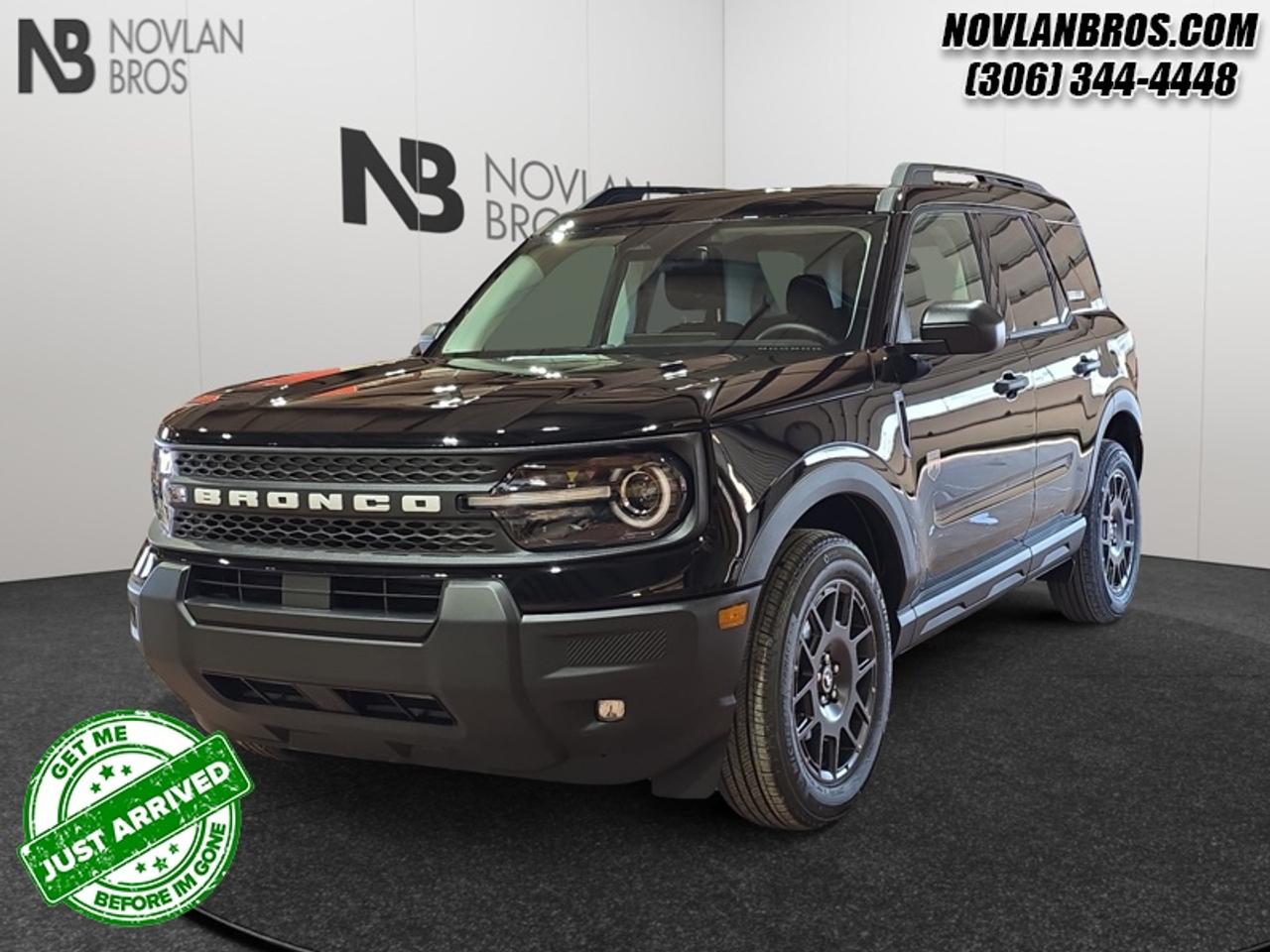<b>Convenience Package!</b><br> <br> Check out our great inventory of new vehicles at Novlan Brothers!<br> <br>The 2026 Ford Bronco Sport brings together off-road poise, practical scale and trail-inspired character into a compelling compact package.<br> <br>The 2026 Ford Bronco Sport combines rugged styling, modern tech and flexible utility to create a compact SUV that doesnt compromise on spirit. Inside, the cabin features quality materials, intuitive connectivity and thoughtful design to keep passengers comfortable and engaged. With its trail-ready attitude, confident presence and Fords heritage of capability, the Bronco Sport is built to carry your lifestyle forward.<br> <br>This Shadow Black SUV has a 8 Speed Automatic transmission and is powered by a 181HP 1.5L 3 Cylinder Engine. <br> <br> Our Bronco Sports trim level is Big Bend. Inside, heated cloth bucket seats with power adjustability, a user-friendly 13.2-inch SYNC 4 display, and wireless Apple CarPlay, Android Auto, and Alexa integration make every drive comfortable and connected. Adaptive cruise control with stop-and-go, a proximity key with push-button start, and smart device remote start enhance convenience, while voice-activated climate control and clever storage solutions add refinement to its rugged personality. The cabins modern design features metallic accents and soft-touch materials that complement its functional layout. Outside, bold 17-inch carbonized grey alloy wheels, LED headlights, and black body trim give it a confident stance, while the Terrain Management System with five G.O.A.T. modes optimizes traction for every driving condition. Safety is prioritized through Ford Co-Pilot360 technologies, including BLIS with Cross-Traffic Alert, Pre-Collision Assist with Automatic Emergency Braking, Lane Keeping Assist, and a rearview camera, ensuring peace of mind on both city streets and untamed trails. This vehicle has been upgraded with the following features: Convenience Package.<br><br> View the original window sticker for this vehicle with this url <b><a href=http://www.windowsticker.forddirect.com/windowsticker.pdf?vin=3FMCR9BN4TRE69463 target=_blank>http://www.windowsticker.forddirect.com/windowsticker.pdf?vin=3FMCR9BN4TRE69463</a></b>.<br> <br>To apply right now for financing use this link: <a href=http://novlanbros.com/credit/ target=_blank>http://novlanbros.com/credit/</a><br> <br/>Total rebate of $3750 is reflected in the price. 5.49% financing for 84 months. <br> Payments from <b>$565.71</b> monthly with $0 down for 84 months @ 5.49% APR O.A.C. ( Plus applicable taxes - Plus applicable fees ). Incentives expire 2026-07-31. See dealer for details. <br><br> o~o