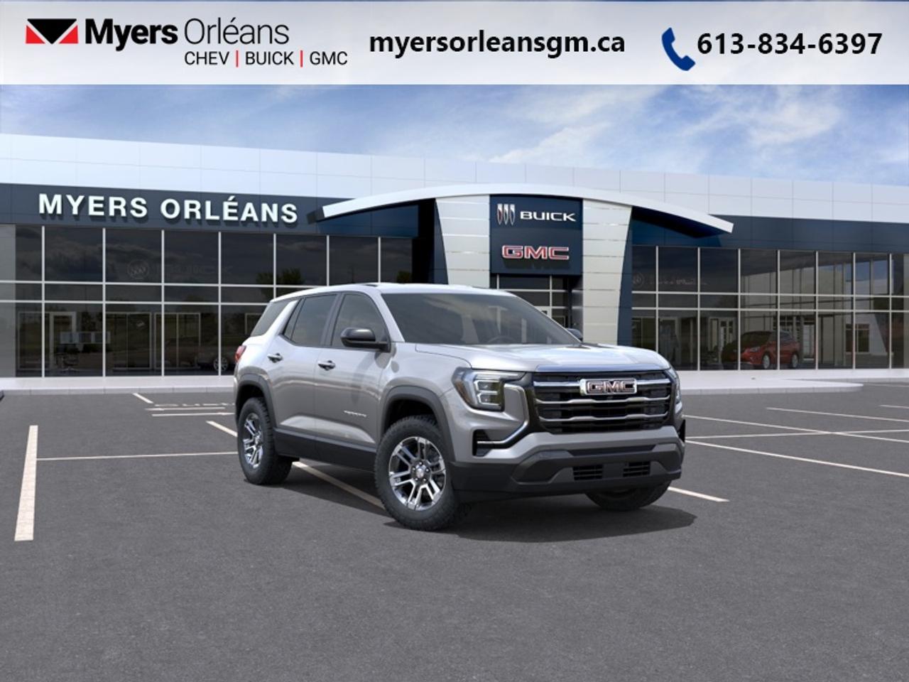 For more than 80 years, the Myers Automotive Group has brought exceptional vehicles and world-class service to drivers in the Ottawa area. Myers Orleans Chevrolet Buick GMC is proud to serve Greater Ottawa, and to continue the tradition of excellence that the Myers name is known for. We are your trusted and professional choice since 1942!<br> <br>With its confident stance and an atmosphere of refined comfort, this SUV is the perfect companion for those who value both substance and style in every journey.<br> <br>The 2027 GMC Terrain presents a dignified and assertive exterior, characterized by its tall, athletic proportions, striking LED signatures, and a refined yet rugged profile. The interior cabin serves as a tech-forward sanctuary, featuring premium materials and an intuitive layout designed to prioritize the comfort of both the driver and their guests. Perfectly balancing a bold, adventurous spirit with the upscale amenities of a premium lounge, this SUV delivers a prestigious and dependable ownership experience that stands out in any setting.<br> <br>This Sterling Metallic SUV has an Automatic transmission.<br><br> <br>To apply right now for financing use this link: <a href=https://www.myersorleansgm.ca/FinancePreQualForm target=_blank>https://www.myersorleansgm.ca/FinancePreQualForm</a><br> <br/><br> Buy this vehicle now for the lowest bi-weekly payment of <b>$277.80</b> with $0 down for 84 months @ 4.99% APR O.A.C. ( Plus applicable taxes - **Rebates may not be applicable on all purchase types [cash, lease, or finance]. Eligibility and conditions may vary. Please see dealer for full details and confirmation of eligibility. ). Incentives expire 2026-07-31. See dealer for details. <br><br>At Myers Orleans Chevrolet, youll find an impressive inventory of brand-new Chevrolet, Buick, and GMC vehicles. But we dont stop there! We also offer an amazing array of gently-used cars, trucks, and SUVs from Chevrolet, as well as a selection of alternate-brand used vehicles from some of Canadas favourite auto makers. When you choose to shop with Myers, youre not limited to what you can find on our well-appointed lot. Youve got the resources of an entire automotive group at your fingertips! Our friendly, no-pressure sales team will go through your list of must-haves, and will match you with the vehicle from Myers that checks off all the right boxes.<br> Come by and check out our fleet of 50+ used cars and trucks and 180+ new cars and trucks for sale in Orleans.  o~o