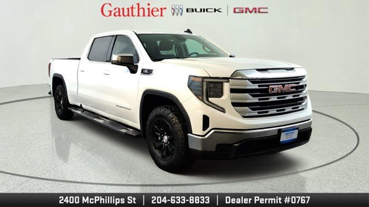 The 2022 GMC Sierra 1500 SLE is a capable full-size pickup truck that combines impressive towing capability, modern technology, and everyday comfort for work and recreation. The 2022 GMC Sierra 1500 SLE delivers confident performance, excellent hauling capability, and a refined driving experience. The spacious interior features a large touchscreen infotainment system with wireless Apple CarPlay and Android Auto, premium cloth seating, multiple USB ports, and convenient connectivity to keep you comfortable and productive on every drive. Advanced safety technologies such as Forward Collision Alert, Automatic Emergency Braking, Lane Keep Assist with Lane Departure Warning, and Following Distance Indicator provide added confidence behind the wheel. If youre looking for a 2022 GMC Sierra 1500 SLE for sale, this dependable pickup offers the perfect combination of durability, advanced features, and value for drivers who need a versatile truck for work, towing, or everyday driving.