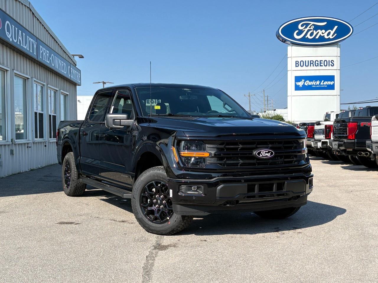 <p>Introducing the 2026 Ford F-150 XLT, a brand new addition to the truck lineup, dressed in a striking black exterior paired with a robust 4x4 drivetrain. This dynamic powerhouse guarantees stability and control, whether you're navigating city streets or rugged terrain.</p><p>Step inside to find a black interior that combines comfort with practicality. The <em>Agate Black Metallic</em> finish on the outside enhances its rugged good looks, while heated mirrors add convenience during frosty weather. The thoughtful <em>Bed Utility Package</em> includes LED box lighting and a tailgate step with a work surface, making your tasks more efficient and enjoyable.</p><p>On the tech front, this F-150 is equipped with smart device integration and a handy Wi-Fi hotspot. Safety features are top-notch, with lane assist, a backup camera, and parking sensors enhancing your driving experience. The innovative hybrid electronic 10-speed automatic transmission ensures a seamless ride coupled with the electronic locking w/3.73 axle ratio for superior performance.</p><p>This truck is ideal for those who need both the practicality of a heavy-duty vehicle and the comfort of a modern ride. Whether you're tackling tough jobs or planning weekend adventures, the 2026 Ford F-150 XLT is ready for the challenge. Contact Bourgeois Motors Ltd. today to learn more and make this exceptional truck yours!</p> <p><span style=color:rgb( 58 , 80 , 95 )>The discount shown on vehicle represents the </span><u>Cash Purchase</u><span style=color:rgb( 58 , 80 , 95 )> discount and is inclusive of all non-stackable and stackable cash purchase discounts from Ford of Canada and Bourgeois Motors Ltd. and is offered in lieu of sub-vented lease or finance rates. To get details on current discounts applicable to this and other vehicles in our inventory for Lease and Finance customer, see a member of our team. All offers for lease or finance are On Approved Credit (OAC).While every effort is made to ensure the accuracy of discounts and programs, programs are subject to change without notice </span><span style=color:rgb( 119 , 119 , 119 )>and may not be accurate or completely current. While every reasonable effort is made to ensure the accuracy of this data, we are not responsible for any errors or omissions contained on these pages.</span></p> <p><strong>Why Choose the Bourgeois Auto Group?</strong></p><p>For 80 years, Bourgeois Auto Group has been delivering exceptional automotive experiences. Our factor trained teams work to ensure you receive the shopping experience you deserve; whether you're looking for a new or new-to-you vehicle.</p><p>Shop 24/7 with our online showroom and chat service, ensuring convenience every step of the way. No hidden fees, full disclosure, and every pre-owned vehicle comes with a Carfax® report for peace of mind.</p><p>We offer a wide selection of pre-owned vehicles, all competitively priced using real-time market data. Get the best deal on your purchase and trade-in with our free Live Market Analysis report.</p><p>Looking to sell your car? We buy any make or modelno purchase required. Our simple to use online trade valuation tool will provide you with a clear, transparent selling experience whether you buy our car or not.</p><p>Backed by hundreds dedicated employees across 4 convenient locations, were here to meet all your automotive needs. Visit us in Midland or Parry Sound and explore our inventory or schedule your next service today.</p> <p><strong>Financing Your Next Vehicle with Bourgeois Motors Ford in Midland:</strong></p><p>At Bourgeois Motors Ford, we make financing your next vehicle simple and stress-free! Our team works with trusted lenders to find flexible options tailored to your budget. Drive away with confidenceapply today!</p><p>Take advantage of our online pre-qualification tool, backed by Equifax and TD Bank to find the payment that works for you. Simply <a href=https://www.bourgeoismotors.com/free-credit-check/ rel=nofollow><strong>CLICK HERE</strong></a><strong> </strong>to use our secure online credit tool with no impact to your credit.</p>