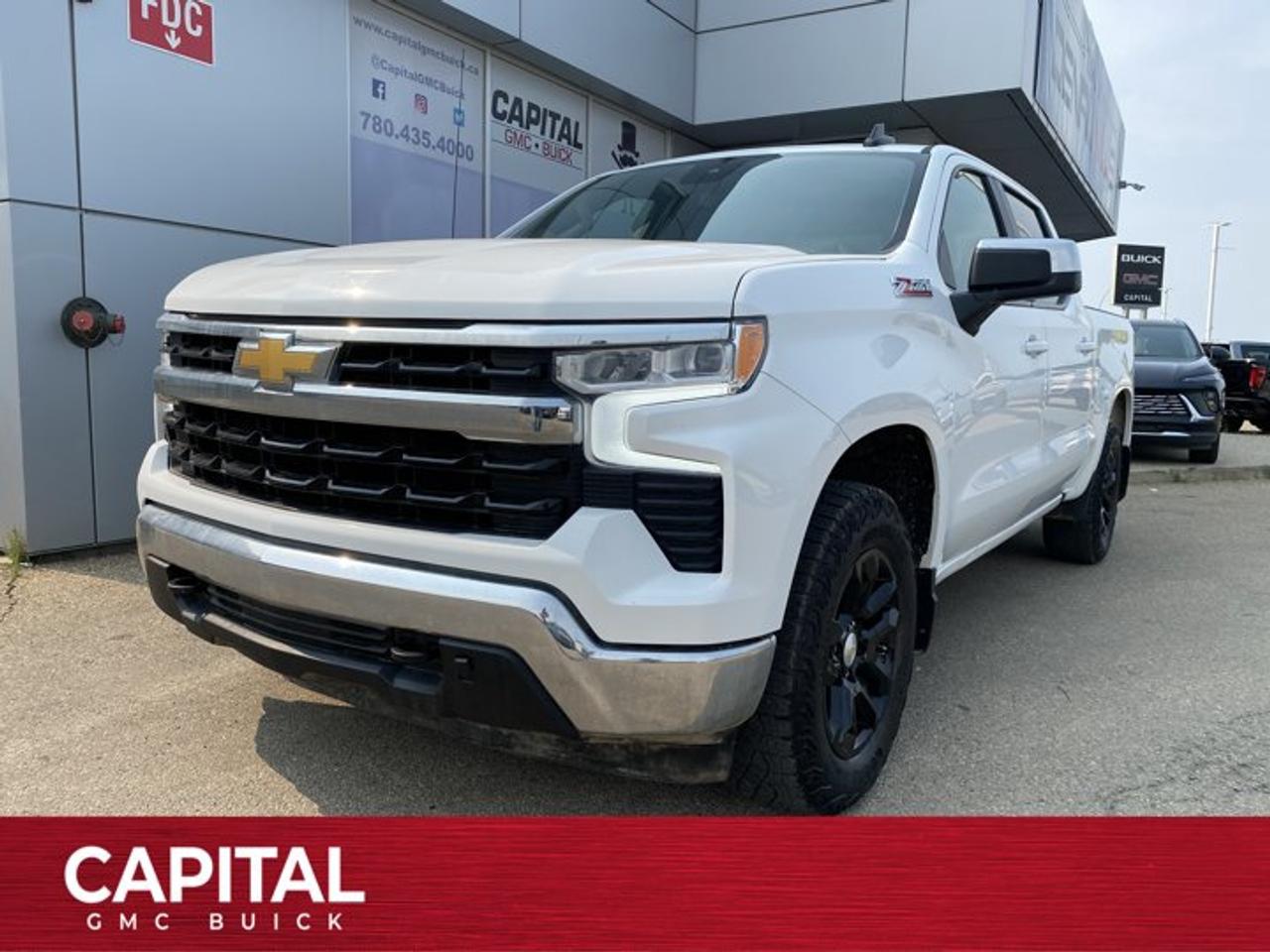 This Chevrolet Silverado 1500 has a dependable Gas V8 5.3L engine powering this Automatic transmission. WHEELS, 17 X 8 (43.2 CM X 20.3 CM) BRIGHT SILVER PAINTED ALUMINUM (STD), TRANSMISSION, 8-SPEED AUTOMATIC, ELECTRONICALLY CONTROLLED with overdrive and tow/haul mode. Includes Cruise Grade Braking and Powertrain Grade Braking (STD)*Drive Your Chevrolet Silverado 1500 LT Crew Cab * Z71 OFF ROAD * HEATED SEATS * in Luxury with These Packages*SEATS, FRONT 40/20/40 SPLIT-BENCH with covered armrest storage and under-seat storage (lockable) (STD), REAR AXLE, 3.42 RATIO, OPTION/PACKAGE DISCOUNT, NOT EQUIPPED WITH STEERING COLUMN LOCK, SEE DEALER FOR DETAILS (Beginning with start of production, certain vehicles may be forced to include (R7N) Not Equipped with Steering Column Lock, which removes Steering Column Lock.), LT PREFERRED EQUIPMENT GROUP includes standard equipment, JET BLACK, CLOTH SEAT TRIM, GVWR, 7000 LBS. (3175 KG) (STD), ENGINE, 5.3L ECOTEC3 V8 (355 hp [265 kW] @ 5600 rpm, 383 lb-ft of torque [518 Nm] @ 4100 rpm); featuring available Dynamic Fuel Management that enables the engine to operate in 17 different patterns between 2 and 8 cylinders, depending on demand, to optimize power delivery and efficiency, BLACK, AUDIO SYSTEM, CHEVROLET INFOTAINMENT 3 PREMIUM SYSTEM with Google built-in, 13.4 diagonal HD colour touchscreen, includes multi-touch display, AM/FM stereo, Bluetooth streaming audio for music and most phones; featuring wireless Android Auto and Apple CarPlay capability for compatible phones, advanced voice recognition, in-vehicle apps, personalized profiles for infotainment and vehicle settings (STD), 3 YEARS OF REMOTE ACCESS. The Remote Access Plan gives you simplified remote control of your properly equipped vehicle and unlocks a variety of great features in your myChevrolet mobile app. S, Wireless Phone Projection for Apple CarPlay and Android Auto, Windows, power rear, express down, Window, power front, passenger express down.*Stop By Today *A short visit to Capital GMC Buick of Edmonton located at 9751 34 Ave, Edmonton, AB T6E 5X9 can get you a dependable Silverado 1500 today!