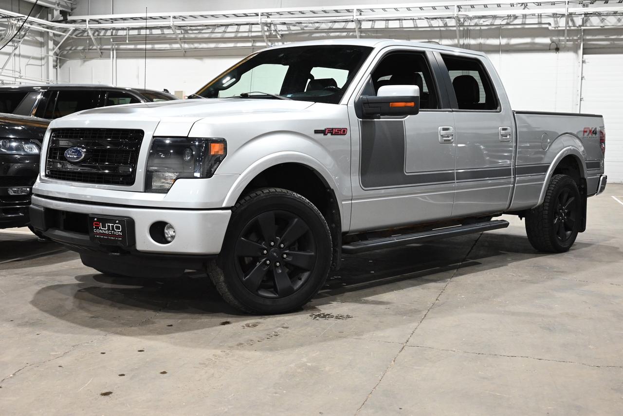<p><span><font color=#000000><span>SuperCrew w/ 5.5ft. Box - Accident Free! - SK Truck</span><span><br></span></font></span><span><br></span><span>Key Features:</span><span><br></span><span><br>- 4x4<br>- Equipment Group 402A<br>- FX4 Luxury Package<br>- FX4 Appearance Package<br>- Cooled & Heated Front Seats<br>- Remote Start<br>- Voice-Activated Navigation<br>- Power Moonroof<br>- 10-Speaker Sony Premium Sound System w/ Subwoofer<br>- Reverse Sensing System<br>- Rearview Camera<br>- 8-Inch LCD Center Stack Touchscreen<br>- Dual-Zone Automatic Climate Control<br>- Universal Garage Door Opener<br>- 10-Way Power-Adjustable Front Seats w/ Drivers Memory<br>- Unique Leather-Wrapped Steering Wheel<br>- Power-Adjustable Pedals w/ Memory<br>- Power-Sliding Rear Window w/ Defrost<br>- Power-Folding Heated Sideview Mirrors w/ Memory<br>- Unique Interior Accents on Instrument Panel, Center Stack, Door-Trim Panels & Center Console Lid<br>- HID Headlights<br>- Body-Colour Grille Surround w/ High-Gloss Black 2-Bar Insert<br>- Body-Colour Wheel-Lip & Bodyside Mouldings<br>- Body-Colour Front & Rear Bumpers, Door Handles & Mirror Caps<br>- Black Headlamp & Taillamp Surrounds<br>- Unique Bodyside & Hood Graphics<br>- Unique Flat-Black & Red Fender/Tailgate Badging<br>- 20-Inch 6-Spoke Flat-Black Painted Aluminum Wheels<br>- Tough Bed Spray-In Bedliner<br>- Trailer Tow Package<br>- Integrated Trailer Brake Controller<br>- 9,600lb. Towing Capacity<br>- 3.55 Rear Axle Ratio<br>- 6-Speed Automatic Transmission<br>- 3.5L EcoBoost 6-Cylinder Engine<br><br><b>Exterior Colour:</b> Ingot Silver Metallic<br><b>Interior Colour:</b> Black Sport Leather w/ Alcantara Inserts<br><br><b>Manufacturers Brochure:</b> </span><a href=https://www.centuryu.com/uploads/1/4/4/6/144698822/2013_f150.pdf target=_blank><span>https://www.centuryu.com/uploads/1/4/4/6/144698822/2013_f150.pdf</span></a><span><br><br></span><span>Unlock a full year of FREE exclusive VIP benefits with your purchase! Enjoy 20% off labor, 25% off tires, free windshield stone chip repairs, and so much more. Visit saskatoonauto.ca/vip-features for all the details.<br></span><span><br>Honesty Pricing eliminates the haggle hassle by providing you with our lowest possible selling price up front. In fact, it is the lowest price in our market, and we will prove it by disclosing a comprehensive market report of what our competitors are selling similar vehicles for.<br></span><span><br>This vehicle meets our Diamond Certification standard, which begins by selecting only premium quality vehicles and subjecting them to a much more comprehensive inspection process than typical dealerships use. Diamond Certified ensures a clean history, exceptional appearance and problem-free operation.<br></span><span><br>At Saskatoon Auto Connection we sell pre-owned automobiles the way we would like to buy them ourselves. Since 2008, we have been dedicated to providing the highest level of integrity and transparency in our industry, in combination with the highest quality vehicles at the most competitive prices in Saskatchewan. Our friendly staff is ready to positively redefine your expectations of the pre-owned automobile space.</span><span></span></p>