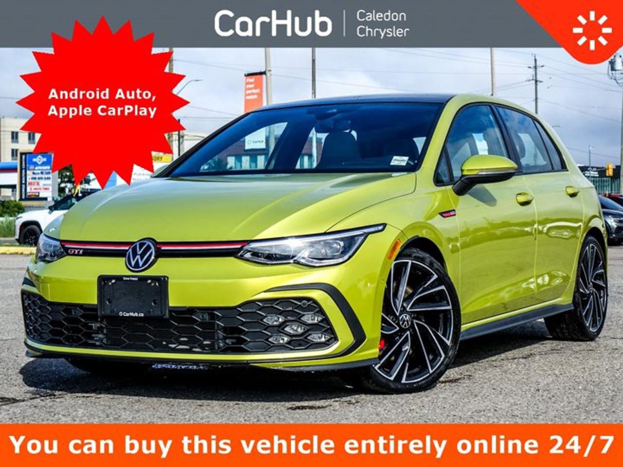 Great PriceCertified Pre-Owned,<p>This Volkswagen Golf GTI has a strong Intercooled Turbo Regular Unleaded I-4 2.0 L/121 engine powering this Automatic transmission. Wireless Phone Connectivity, Vienna Leather Seating Surfaces, Valet Function.Our advertised prices are for consumers (i.e. end users) only.</p><p>This vehicle is in excellent condition and has passed a multi point inspection. Vehicle detailed.</p><p> </p><p>This Volkswagen Golf GTI Features the Following Options</p><p>Power Sunroof</p><p>Backup Camera</p><p>10 Touchscreen</p><p>Head-Up Display</p><p>Adaptive Cruise Control</p><p>Android Auto, Apple CarPlay</p><p>Wireless Phone Connectivity</p><p>Blind Spot Monitor Blind Spot</p><p>Mobile Hotspot Internet Access</p><p>Lane Assist Departure Warning</p><p>Lane Assist Lane Keeping Assist</p><p>Heated/Ventilated Front Sport Seats</p><p>Sport Heated Leather Steering Wheel</p><p>Integrated Navigation System w/Voice Activation</p><p>Memory Settings -inc: Driver Seat and Door Mirrors</p><p>Auto On/Off Projector Beam Led Low/High Beam Daytime Running Auto-Leveling Auto High-Beam Headlamps w/Delay-Off, Radio: Discover Pro w/10 Touchscreen Navigation -inc: diversity antenna AM/FM reception, 2 front USB data ports and 2 rear USB charging ports, Volkswagen Digital Cockpit pro (10.25 configurable instrument cluster), Volkswagen Car-Net (remote connectivity), wireless charging, 6+1 speakers, wireless App-Connect smartphone integration (Android Auto, Apple CarPlay), voice control and SiriusXM satellite radio, Heated/Ventilated Front Sport Seats -inc: integrated headrests, 6-way power adjustable driver seat w/memory function and 2-way power lumbar support and front passenger seat w/manual lumbar, Dual Zone Front Automatic Air Conditioning, Trip Computer, Transmission: 7-Speed DSG Automatic w/Tiptronic -inc: start/stop system w/regenerative braking and paddle shifters, Transmission w/Driver Selectable Mode,Tailgate/Rear Door Lock Included w/Power Door Locks, Strut Front Suspension w/Coil Springs, Streaming Audio, Steel Spare Wheel, Sport Heated Leather Steering Wheel, Speed Sensitive Rain Detecting Variable Intermittent Wipers w/Heated Jets, Smart Device Integration, Single Stainless Steel Exhaust, Side Impact Beams, Side Curtain Protection Curtain 1st And 2nd Row Airbags, Seats w/Leatherette Back Material.Speed Sensitive Rain Detecting Variable Intermittent Wipers w/Heated Jets</p><p> </p><p>Drive Happy with CarHub<br />*** All-inclusive, upfront prices -- no haggling, negotiations, pressure, or games</p><p>*** Purchase or lease a vehicle and receive a $1000 CarHub Rewards card for service</p><p>*** Purchase this vehicle fully online on CarHub websites</p><p> </p><p>Transparency Statement<br />USED VEHICLES: Online prices and payments are for finance purchases -- please note there is a $850 safety certification fee. if not Certified, then as per OMVIC Regulations the vehicle is deemed to be not drivable and Not Certified. Cash purchases for used vehicles have a $2,350 surcharge which includes the safety certification (the finance price + $2,350). NEW VEHICLES: New financed vehicles are subject to an $ 850 Processing Fee. New cars priced at over $100,000 including add-ons or accessories are subject to the additional federal luxury tax. While every effort is taken to avoid errors, technical or human error can occur, so please confirm vehicle features, options, materials, and other specs with your CarHub representative. This can easily be done by calling us or by visiting us at the dealership. CarHub used vehicles come standard with 1 key. If we receive more than one key from the previous owner, we include them with the vehicle. Additional keys may be purchased at the time of sale. Ask your Product Advisor for more details. Payments are only estimates derived from a standard term/rate on approved credit. Terms, rates and payments may vary. Prices, rates and payments are subject to change without notice. Please see our website for more details.</p>