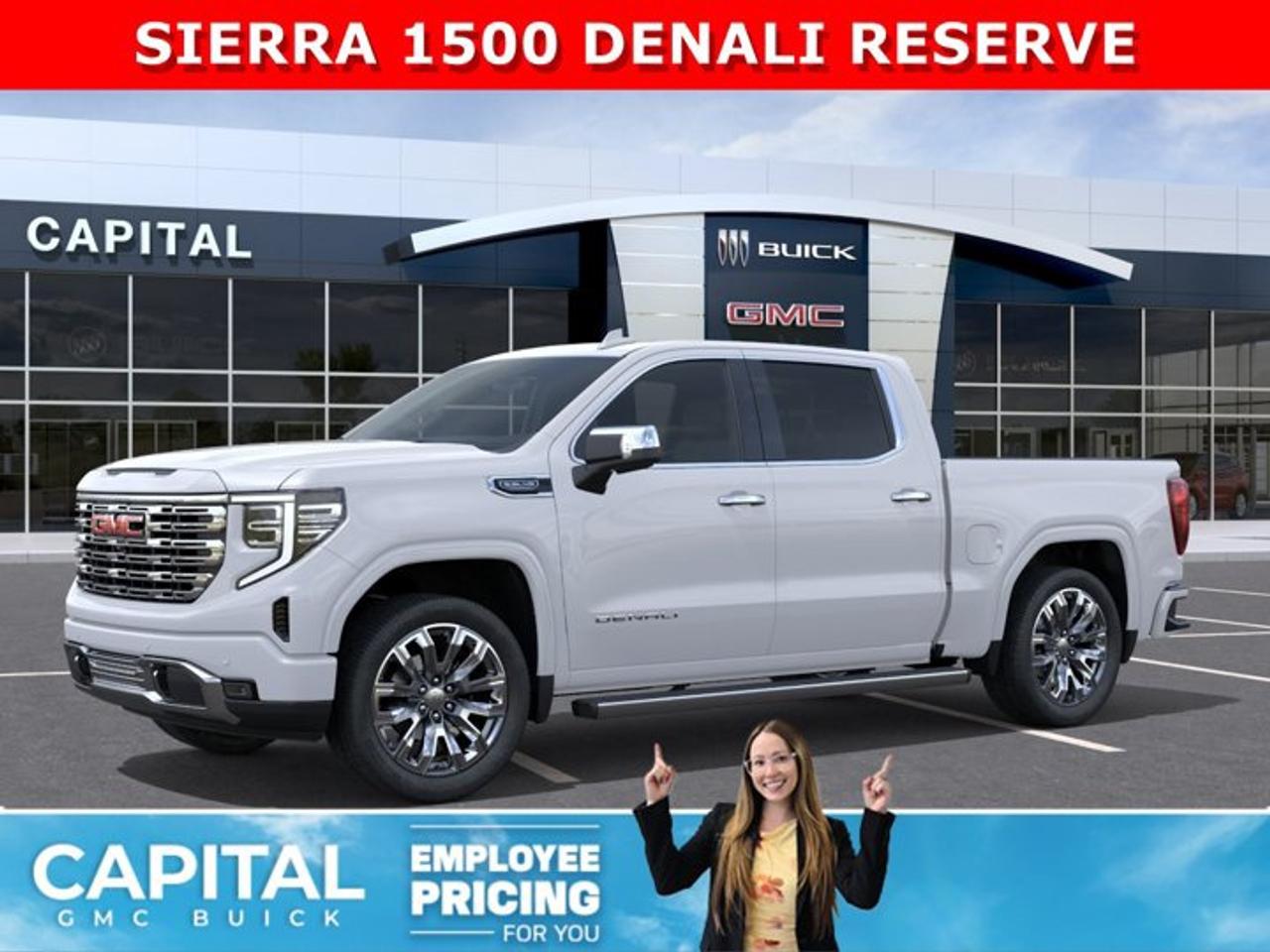 Check out this 2026 Sierra 1500 Crew Cab Denali with the RESERVE PACKAGE. Equipped with a ton of options like Heated and Cooled Seats, POWER SUNROOF, Heated Steering, Body Color Arch Moldings, 360 CAM, Rear Streaming Camera Mirror, Heads-up Display, 22 Inch Wheels, Heated Rear Seats, Massive Touchscreen, Power Assist Steps, and so much more... CALL NOWAsk for the Internet Department for more information or book your test drive today!AMVIC Licensed Dealer - Licence Number B1044900