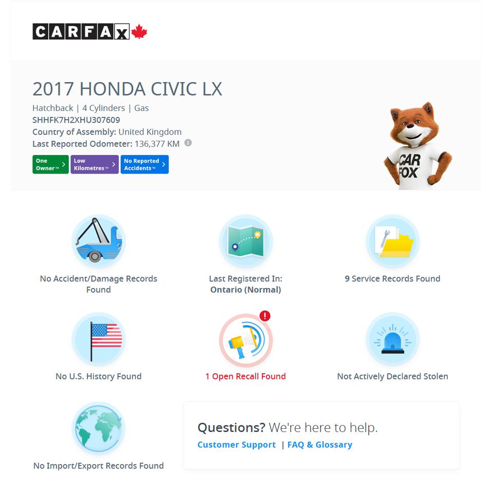 2017 Honda Civic LX Hatchback+ONE OWNER+CLEAN CARFAX Photo
