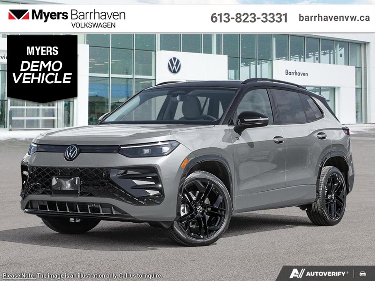 <b>Sunroof,  Power Liftgate,  Wireless Charging,  Heated Seats,  Heated Steering Wheel!</b><br> <br> The 2026 Volkswagen Tiguan adapts smoothly from daily commutes to weekend adventures thanks to its smart usability and sophisticated build.<br> <br>From the outside, the 2026 Volkswagen Tiguan makes a bold impression with its upright proportions, sharp body lines and modern lighting elements that reflect Volkswagens evolving design language. Inside, the cabin highlights quality materials, intuitive connectivity and seating designed to comfortably accommodate passengers and gear. With its refined look, intelligent features and Volkswagens reputation for engineering, the Tiguan delivers a well-balanced and engaging compact SUV experience.<br> <br>This Pyrite Silver Metallic With Black Roof SUV has an Automatic transmission and is powered by a 201HP 2.0L 4 Cylinder Engine. <br> <br> Our Tiguans trim level is Comfortline R-Line Black Edition. This trim rewards you with a dual-panel sunroof and blacked out exterior styling, along with other standard features like heated front seats with a heated steering wheel, a power liftgate for rear cargo access, adaptive cruise control, remote engine start, wireless device charging, and a 12.9-inch infotainment screen with wireless Apple CarPlay and Android Auto. Safety features also include lane keep assist with lane departure warning, collision mitigation, blind spot alert, and front and rear parking sensors. This vehicle has been upgraded with the following features: Sunroof, Power Liftgate, Wireless Charging, Heated Seats, Heated Steering Wheel, Adaptive Cruise Control, Remote Start. This is a demonstrator vehicle driven by a member of our staff, so we can offer a great deal on it.<br><br> <br>To apply right now for financing use this link: <a href=https://www.barrhavenvw.ca/financing-request/ target=_blank>https://www.barrhavenvw.ca/financing-request/</a><br> <br/>0% financing for 24 months. 2.99% financing for 84 months. <br> Buy this vehicle now for the lowest bi-weekly payment of <b>$305.54</b> with $0 down for 84 months @ 2.99% APR O.A.C. ( Plus applicable taxes - $840 Doc fee. Cash purchase selling price includes: Tire Stewardship ($20.00), OMVIC Fee ($12.50). (HST) are extra. (HST), licence, insurance & registration not included. **Rebates may not apply to all purchase types. Conditions varysee dealer for details. ). Incentives expire 2026-08-31. See dealer for details. <br> <br> <br>LEASING:<br><br>Estimated Lease Payment: $242 bi-weekly <br>Payment based on 3.49% lease financing for 60 months with $0 down payment on approved credit. Total obligation $31,557. Mileage allowance of 16,000 KM/year. Offer expires 2026-08-31.<br><br><br>We are your premier Volkswagen dealership in the region. If youre looking for a new Volkswagen or a car, check out Barrhaven Volkswagens new, pre-owned, and certified pre-owned Volkswagen inventories. We have the complete lineup of new Volkswagen vehicles in stock like the GTI, Golf R, Jetta, Tiguan, Atlas Cross Sport, Volkswagen ID.4 electric vehicle, and Atlas. If you cant find the Volkswagen model youre looking for in the colour that you want, feel free to contact us and well be happy to find it for you. If youre in the market for pre-owned cars, make sure you check out our inventory. If you see a car that you like, contact 844-914-4805 to schedule a test drive.<br> Come by and check out our fleet of 40+ used cars and trucks and 110+ new cars and trucks for sale in Nepean.  o~o
