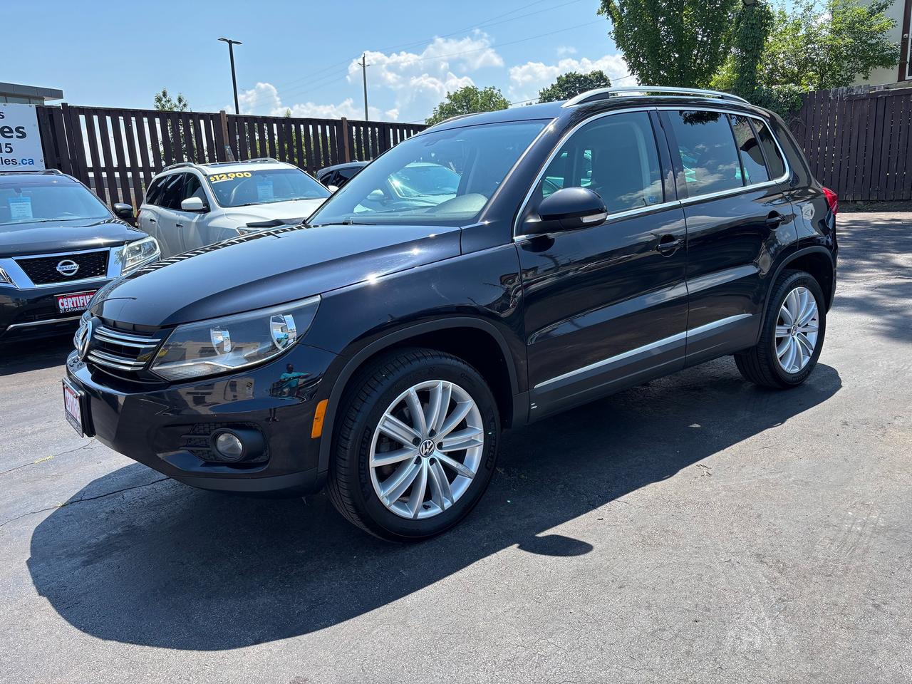 <p>Well taken care of, very well equipped 2017 Tiguan Comfortline with 4motion all wheel drive.</p><p>2.0L 4 cylinder, automatic, leather, panoramic roof, power driver seat, heated seats, navigation, bluetooth, rear camera, push button start, remote entry and more!</p><p>Local trade, fully detailed and certified.&nbsp;</p><p>Carfax shows an $1800 damage claim that has been repaired.</p><p>$10,900 including safety.</p><p>Warranties available at additional cost.</p><p>St. Catharines Auto Sales</p><p>108 Geneva Street in St. Catharines.</p><p>Call or text - (905) 933-9615&nbsp;</p>