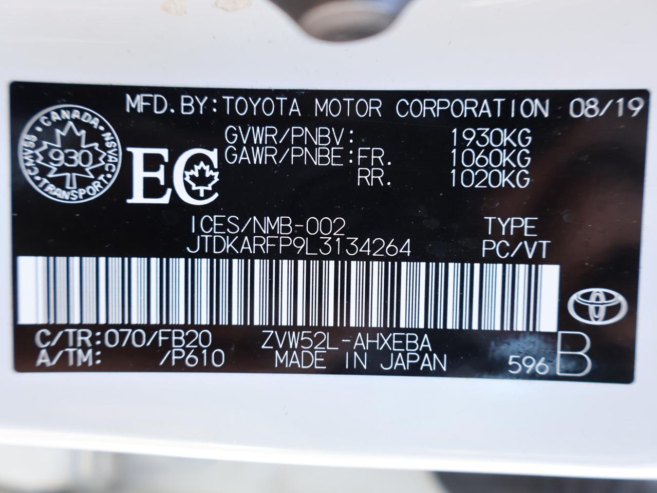 2020 Toyota Prius Prime PREMIUM CERTIFIED *ACCIDENT FREE*SERVICE HISTORY*2nd WINTER* CAMERA BLUETOOTH HEATED SEATS CRUISE ALLOYS Photo
