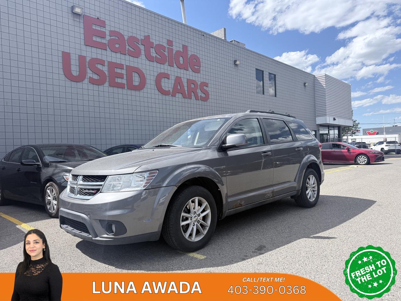 This previously enjoyed 2013 Dodge Journey is part of Dodges 2WD Sport Utility Vehicles segment and a very nice ride! It has a 6 cylinder engine and&nbspAutomatic transmission. This&nbspJourney came into our Pre-Owned inventory with  329813 kilometers and in good condition. The color is a nice Storm Grey Pearl and aside from the wear and tear of a previously enjoyed vehicle, it is a very nice Journey!!

 Dont forget to explore the options tab for more details. If youre satisfied with what youve learned thus far, kindly fill out one of the forms on this page. One of our proficient and extensively trained sales representatives will provide you with a product demonstration, a personalized video walk-through, and of course, details on pricing and financing options.  

  We know we are not the only Pre-Owned dealer in Calgary, but we pride ourselves on being one of the busiest in town. With over 150 units in our Pre-Owned inventory and being one of Canadas TOP 5 Dodge Chrysler Jeep Ram dealers, we are confident that we have exactly what you are looking for! 

   Thank you for considering purchasing this  2013 Dodge JourneyAt Eastside Dodge, we are thrilled to offer you an exceptional experience. We pledge to ensure that it surpasses all your expectations and becomes one of your finest experiences.