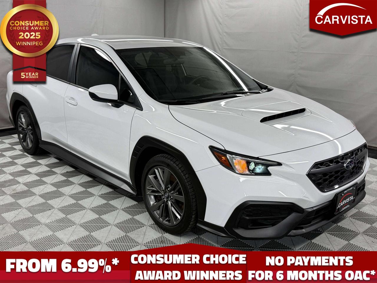 5 years running, consecutive receivers of the prestigious Consumer Choice Award in 2021, 2022, 2023, 2024 and 2025! Low rate dealer arranged financing available! 
At Carvista we offer a unique buying experience, with no deceiving finance gimmicks and trades are welcome but not required! Carvista is a family operated business that has been in business for over 25 years, and has earned a A+ BBB Accreditation and outstanding consumer accolades. Offering 175 quality pre-owned vehicles, all are certified and Carfax verified, most with remaining factory warranty and a modern facility located on Winnipegs Regent Ave strip. We welcome you to visit us at 1201 Regent Ave W, at Carvista, and drive away in a like new vehicle for less. In many cases we can offer no payments for 6 months! Dont let your trade or credit stop you, we accept any kind, any time. CARVISTA.CA, "Where the deals are".
 Prices and payments exclude GST OR PST Carvista Inc. 
Dealer Permit # 1211, Category: Used Vehicle 
Please verify all ad details with a Carvista sales person, vehicle may not be exactly as shown.