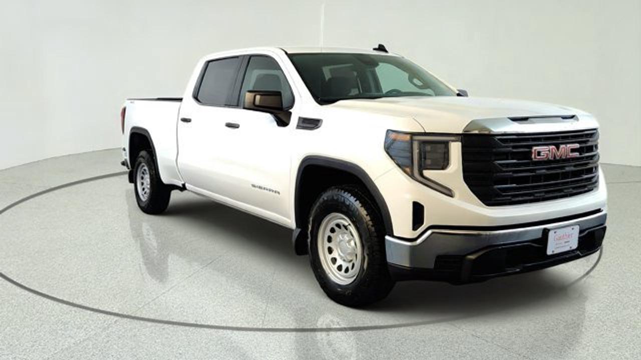 The 2026 GMC Sierra 1500 Pro offers a robust foundation with its 5.3 L V8 engine with an 8-speed automatic transmission, plus practical work-ready features like 12 cargo tie-downs and a 12 V front power outlet that make it an ideal choice for both job-site grit and everyday driving. The high-strength steel bed is ready for hauling and outdoor tasks. This model also includes a trailering package.