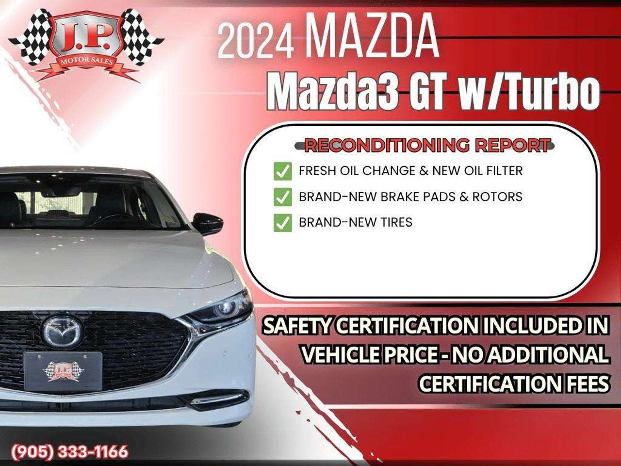 2024 Mazda 3 GT w/Turbo Bose® 12-Speaker Premium Audio • Active Driving Display (HUD) • Leather-Trimmed Upholstery • i-Activ AWD • Wir Photo