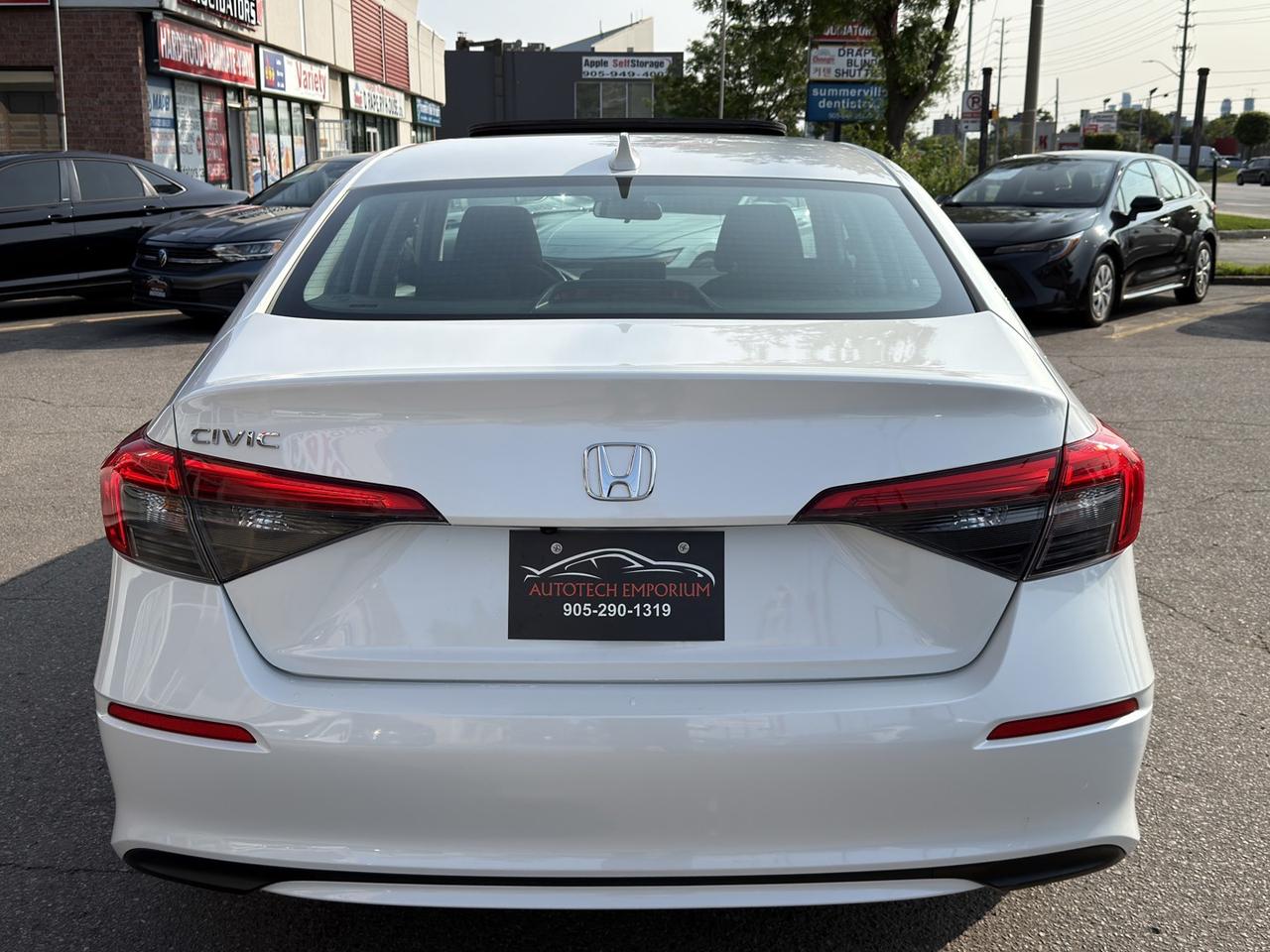 2022 Honda Civic EX Pearl White Sunroof   Honda Sensing   Htd Steer Photo