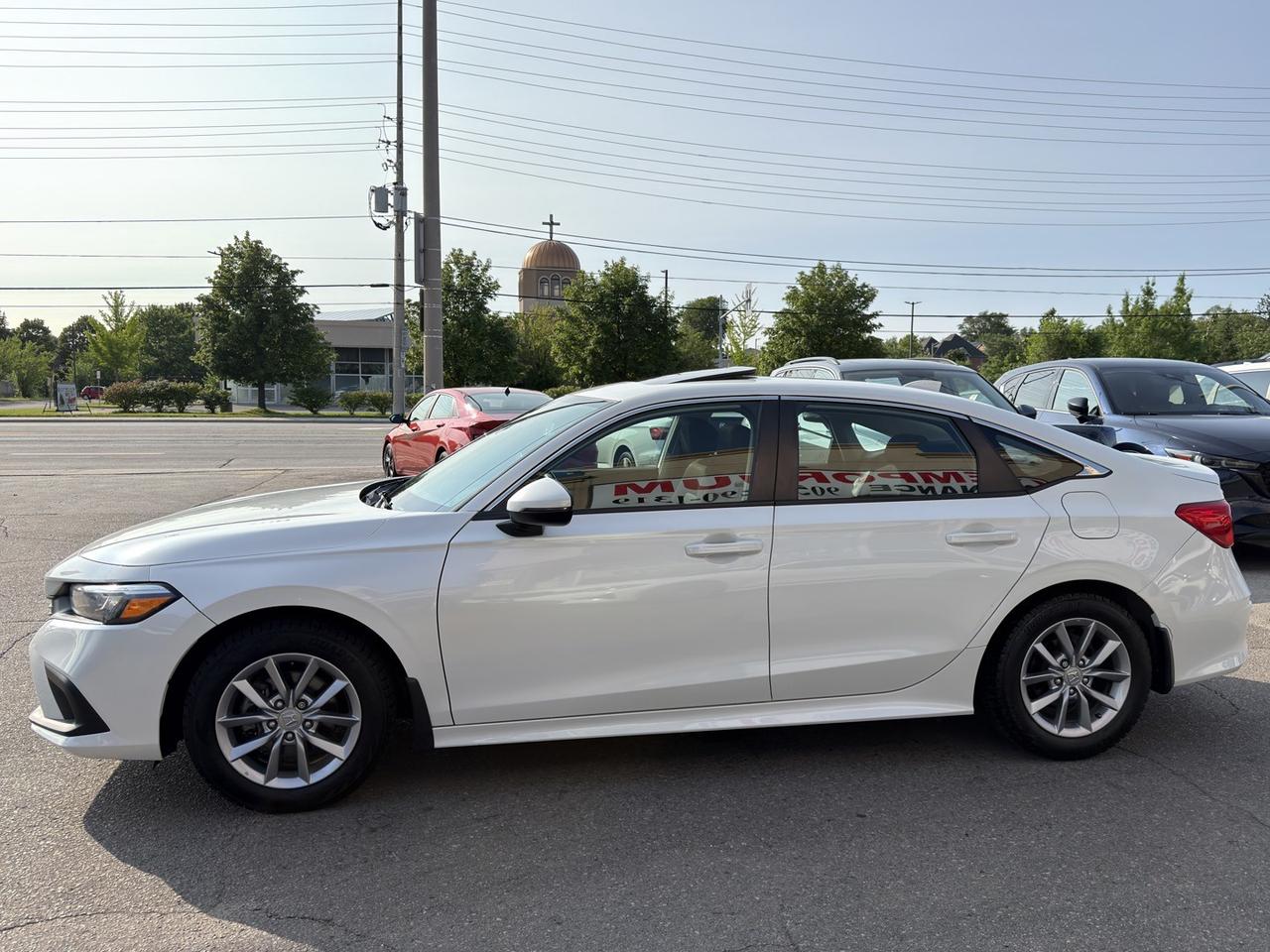 2022 Honda Civic EX Pearl White Sunroof   Honda Sensing   Htd Steer Photo