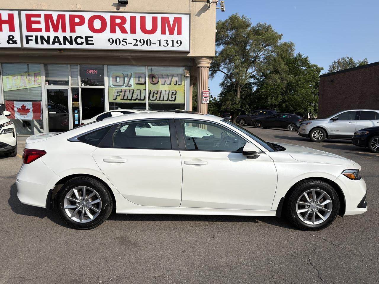 2022 Honda Civic EX Pearl White Sunroof   Honda Sensing   Htd Steer Photo