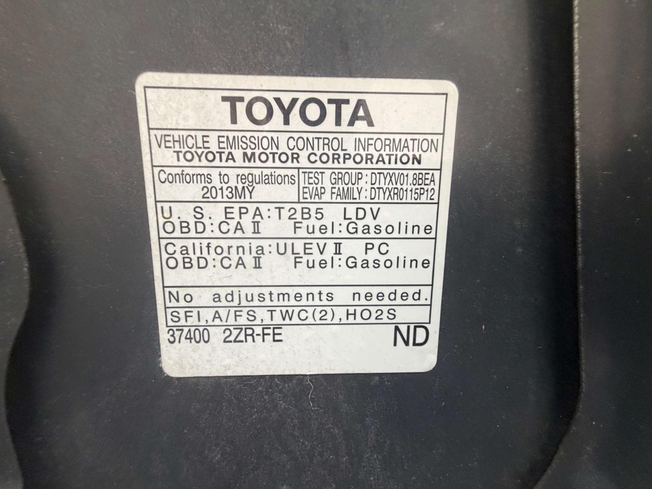 2013 Toyota Corolla 4dr Sdn Auto CE/ CAR FAX CLEAN !!  111849 KMS Photo