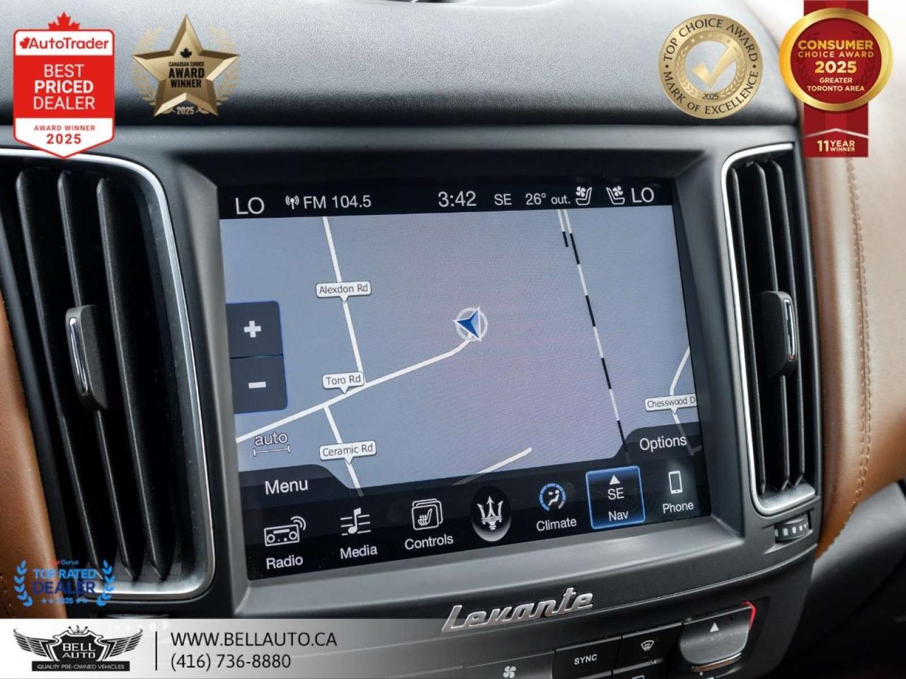 2017 Maserati Levante 3.0L LUXURY   NAVI   360CAM   PANO   HARMAN   NOACCIDENT Photo3