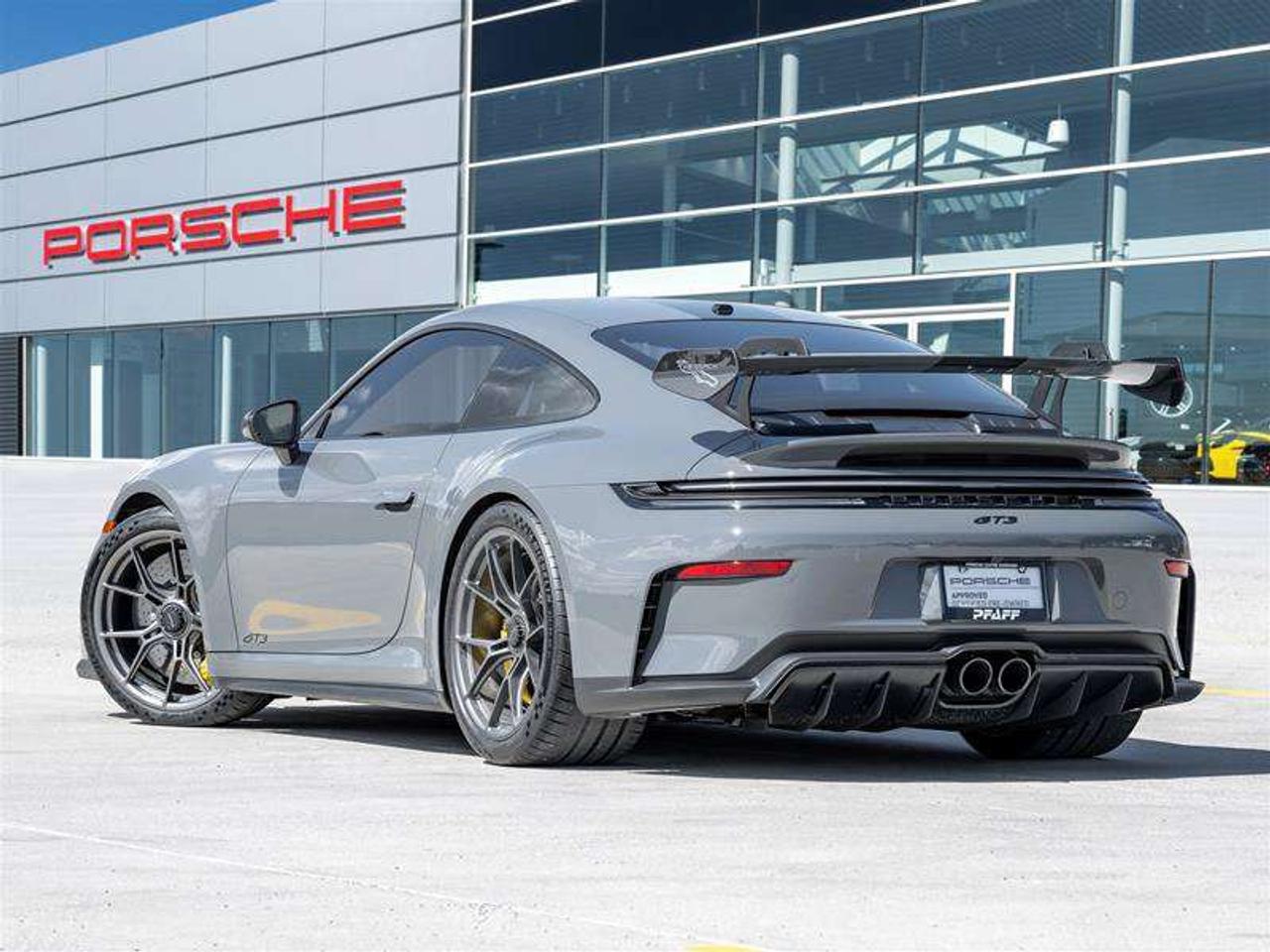 2026 Porsche 911 GT3 Coupe Weissach Pkg Porsche Ceramic Composite Brakes (PCCB) with Calipers in Yellow HD-Matrix Des Photo