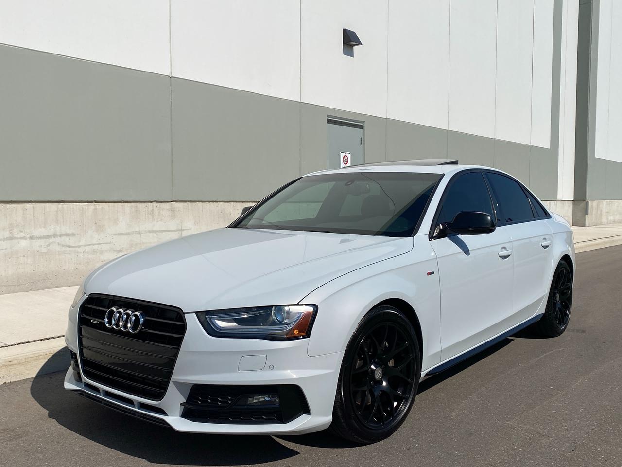 <p>2016 AUDI A4 2.0T QUATTRO - RARE SPEC! FINISHED IN STUNNING SUZUKA GRAY METALLIC! S-LINE COMPETITION PLUS PACKAGE - GLOSS BLACK-BLACK OPTICS PACKAGE - SPORT PACKAGE - S-LINE COMPETITION PLUS BUMPERS WITH 3D INTAKES - &nbsp;REAR LIP SPOILER - GLOSS BLACK FRONT GRILL/SIDE BLADES/MIRROR CAPS - SPORT FLAT BOTTOM STEERING WHEEL WITH PADDLE SHIFTERS - S-LINE DOOR SILLS - S-LINE BADGING - NAVIGATION SYSTEM - REARVIEW CAMERA - POWER SUNROOF - PARKING ASSIST - AUDI DYNAMIC DRIVE SELECT - INTELLIGENT KEYLESS ENTRY WITH PUSH BUTTON START - BI-XENON HEADLIGHTS - SPORT LEATHER/ALCANTARA POWER SEATS WITH MEMORY CONTROL/LUMBAR SUPPORT - HEATED SEATS - RAIN SENSE WIPERS - LED LIGHTS - AUDI MEDIA INTERFACE - SD SLOTS - BLUETOOTH - BLUETOOTH AUDIO - SATELLITE RADIO - KEYLESS ENTRY - PRIVACY GLASS - AND SO MUCH MORE.</p><p>EXCELLENT CONDITION! ACCIDENT FREE! CLEAN CARFAX! LOCAL ONTARIO VEHICLE! TWO KEYS WITH BOOKS! FINANCING AND LEASING AVAILABLE - $14,900 - HST AND LICENSING EXTRA - AN ADDITIONAL COST OF $899 WILL BE APPLIED TO ALL CERTIFIED VEHICLES - TO SCHEDULE AN APPOINTMENT TO VIEW THIS VEHICLE, OR FOR MORE INFO PLEASE CONTACT - 416-252-1919 - vic@dellfinecars.com - https://dellfinecars.com/</p>
