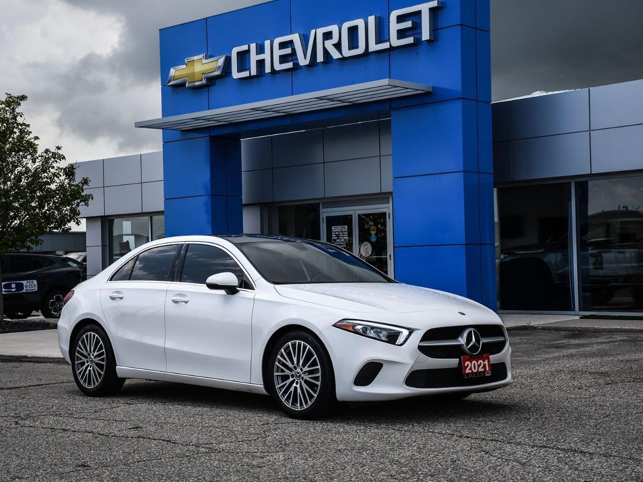 2021 Mercedes-Benz A-Class A 220 4MATIC® 2.0L I4 DOHC Turbocharged 6-Speed Automatic White Odometer is 21893 kilometers below market average!<br /><br />** Special Sale price listed is available to finance purchases only on approved credit. Price of vehicle may differ with other forms of payment.<br /><br /><br />What is Live Market Pricing?<br /><br />Lally Chevrolet, we've changed the way we sell new and pre-owned vehicles with Live Market Pricing. Buying a vehicle can be stressful. Negotiations, trade value, hidden fees and the time a purchase takes is enough to make anyone nervous.<br /><br />How does a customer know if they are getting a good deal or not?<br /><br />How do dealerships like Lally Chevrolet even set prices?<br /><br />In today's customer-centric, tech-savvy world, where is the transparency in the car buying process?<br /><br />We want to make your vehicle purchasing experience stress-free, simple, enjoyable and transparent. So we've made the struggle of negotiating a thing of the past!<br /><br />No More Stressful Negotiations!<br /><br />Purchasing your next vehicle shouldn't feel like a battle. Our team at Lally Chevrolet does not want you to go home wondering if you could have gotten a better deal or not. So, we are offering you the best deal possible, the fair value, with Live Market Pricing.<br /><br />How Does Live Market Pricing Work?<br /><br />With Live Market Pricing, our team checks the fair value of our vehicles every day, comparing equally-equipped vehicles in a 300 kilometer radius of our market area. Then, we update our inventory prices in real-time to reflect the current market price.<br /><br />This allows us to price our vehicles in our market area fairly while passing the savings onto you. With Lally Chevrolet Live Market Pricing system, you can rest assured that you're getting the most competitive price around town.<br /><br />These real-time results offer fair pricing for you, the customer, and eliminates the need for negotiations. Lally Chevrolet Live Market Pricing ensures:<br /><br />? no pricing games<br />? no stressful negotiations or pressure situations<br />? no mark-up to mark-down gimmicks<br />? no hassling<br />? no haggling<br />? no more guessing<br /><br />.