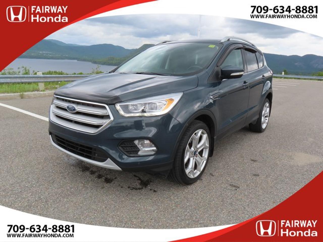 Recent Arrival!Odometer is 24061 kilometers below market average! Sea Green 2019 Ford Escape Titanium 4WD 6-Speed Automatic EcoBoost 2.0L I4 GTDi DOHC Turbocharged VCT*Market Value Pricing*, 4WD.Fairway Honda - Community Driven!