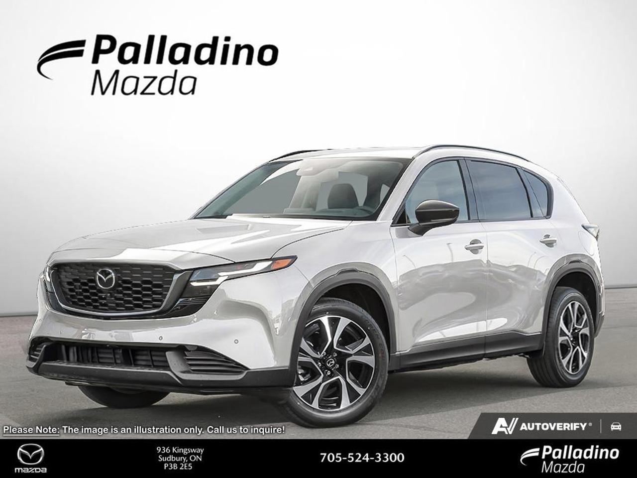 The 2026 Mazda CX-5 GS is a brand-new SUV built for drivers who want confidence, comfort, and everyday ease in Greater Sudbury. Finished in White with a Black interior, this 2026 Mazda CX-5 GS pairs clean style with a proven 2.5L SKYACTIV-G engine, standard all-wheel drive, and a 6-Speed SKYACTIV Automatic transmission.

At Palladino Mazda, this new 2026 Mazda CX-5 GS stands out for its balanced design and smart engineering. Its responsive powertrain, composed road manners, and practical cabin make it a strong fit for commuting, family use, and weekend travel. Mazdas focus on driver engagement is clear in every drive.

FEATURES OF THE CX-5 GS

»» Standard i-Activ all-wheel drive confidence
»» 2.5L SKYACTIV-G four-cylinder engine power
»» Six-speed automatic for smooth shifting
»» White exterior with Black interior

ADVANCED SAFETY FEATURES

»» Advanced front airbag protection system
»» Electronic stability control for added confidence
»» Anti-lock braking system supports control
»» Traction support for slippery road conditions

PERFORMANCE AND EFFICIENCY

»» 2.5L engine delivers smooth daily power
»» Six-speed automatic shifts with refinement
»» All-wheel drive adds year-round assurance
»» i-stop helps support fuel efficiency

COMFORT AND CONVENIENCE

»» Spacious cabin for daily family comfort
»» Four-door access makes entry easier
»» Dual-purpose layout for passengers, cargo
»» Quiet ride supports relaxed travel

TECHNOLOGY AND CONNECTIVITY

»» Driver-focused controls feel clear, simple
»» Modern cabin layout supports easy use
»» Smart engineering improves driving confidence
»» Clear instrumentation helps monitor vehicle

CARGO SPACE

»» Rear cargo area suits daily errands
»» Flexible space for bags and gear
»» Wide opening helps loading larger items
»» SUV design adds useful practicality

WHAT OTHER OWNERS LIKE

»» Confident all-wheel drive in winter
»» Smooth ride with composed handling
»» Practical cargo room for everyday use
»» Strong value with premium feel

This 2026 Mazda CX-5 GS is a smart choice for drivers who need utility without giving up refinement. The SUV shape gives you the versatility needed for shopping trips, sports gear, and family routines, while the well-tuned chassis helps keep every trip calm and controlled.

The White exterior gives this 2026 Mazda CX-5 GS a fresh, clean look that suits any setting, from city streets to cottage roads. Inside, the Black interior creates a timeless cabin atmosphere that feels easy to maintain and pleasant to live with through every season.

Power comes from a 2.5L SKYACTIV-G DOHC 16-Valve I4 engine with i-stop, matched to a 6-Speed SKYACTIV Automatic transmission. This setup is known for smooth response and dependable everyday performance. With all-wheel drive, this SUV is ready for changing Northern Ontario road conditions.

If you want a brand-new SUV that blends comfort, traction, and practical versatility, this 2026 Mazda CX-5 GS at Palladino Mazda is ready to impress. It delivers the confidence of all-wheel drive, the usability of a roomy cabin, and the quality expected from a modern Mazda.

This 2026 Mazda CX-5 GSs VIN is: JM3KMBHA7T0174553 .

The advertised price is for financing only and applies exclusively to vehicles eligible for financing. Vehicles sold as-is are not eligible for financing and require full payment at purchase. All cash purchases of finance-eligible vehicles will be subject to an additional $2,501.00. This advertised price also does not include taxes and licensing fees. For as-is vehicles: the motor vehicle sold under this contract is being sold as-is and is not represented as being in road worthy condition, mechanically sound or maintained at any guaranteed level of quality.<p> this new 2026 Mazda CX-5 GS stands out for its balanced design and smart engineering. Its responsive powertrain</p>
<p> and weekend travel. Mazdas focus on driver engagement is clear in every drive.

FEATURES OF THE CX-5 GS

»» Standard i-Activ all-wheel drive confidence
»» 2.5L SKYACTIV-G four-cylinder engine power
»» Six-speed automatic for smooth shifting
»» White exterior with Black interior

ADVANCED SAFETY FEATURES

»» Advanced front airbag protection system
»» Electronic stability control for added confidence
»» Anti-lock braking system supports control
»» Traction support for slippery road conditions

PERFORMANCE AND EFFICIENCY

»» 2.5L engine delivers smooth daily power
»» Six-speed automatic shifts with refinement
»» All-wheel drive adds year-round assurance
»» i-stop helps support fuel efficiency

COMFORT AND CONVENIENCE

»» Spacious cabin for daily family comfort
»» Four-door access makes entry easier
»» Dual-purpose layout for passengers</p>
<p> cargo
»» Quiet ride supports relaxed travel

TECHNOLOGY AND CONNECTIVITY

»» Driver-focused controls feel clear</p>
<p> simple
»» Modern cabin layout supports easy use
»» Smart engineering improves driving confidence
»» Clear instrumentation helps monitor vehicle

CARGO SPACE

»» Rear cargo area suits daily errands
»» Flexible space for bags and gear
»» Wide opening helps loading larger items
»» SUV design adds useful practicality

WHAT OTHER OWNERS LIKE

»» Confident all-wheel drive in winter
»» Smooth ride with composed handling
»» Practical cargo room for everyday use
»» Strong value with premium feel

This 2026 Mazda CX-5 GS is a smart choice for drivers who need utility without giving up refinement. The SUV shape gives you the versatility needed for shopping trips</p>
<p> while the well-tuned chassis helps keep every trip calm and controlled.

The White exterior gives this 2026 Mazda CX-5 GS a fresh</p>
<p> the Black interior creates a timeless cabin atmosphere that feels easy to maintain and pleasant to live with through every season.

Power comes from a 2.5L SKYACTIV-G DOHC 16-Valve I4 engine with i-stop</p>
<p> matched to a 6-Speed SKYACTIV Automatic transmission. This setup is known for smooth response and dependable everyday performance. With all-wheel drive</p>
<p> this SUV is ready for changing Northern Ontario road conditions.

If you want a brand-new SUV that blends comfort</p>
<p> this 2026 Mazda CX-5 GS at Palladino Mazda is ready to impress. It delivers the confidence of all-wheel drive</p>
<p> and the quality expected from a modern Mazda.

This 2026 Mazda CX-5 GSs VIN is: JM3KMBHA7T0174553 .

The advertised price is for financing only and applies exclusively to vehicles eligible for financing. Vehicles sold as-is are not eligible for financing and require full payment at purchase. All cash purchases of finance-eligible vehicles will be subject to an additional $2</p>
<p>501.00. This advertised price also does not include taxes and licensing fees. For as-is vehicles: the motor vehicle sold under this contract is being sold as-is and is not represented as being in road worthy condition</p>