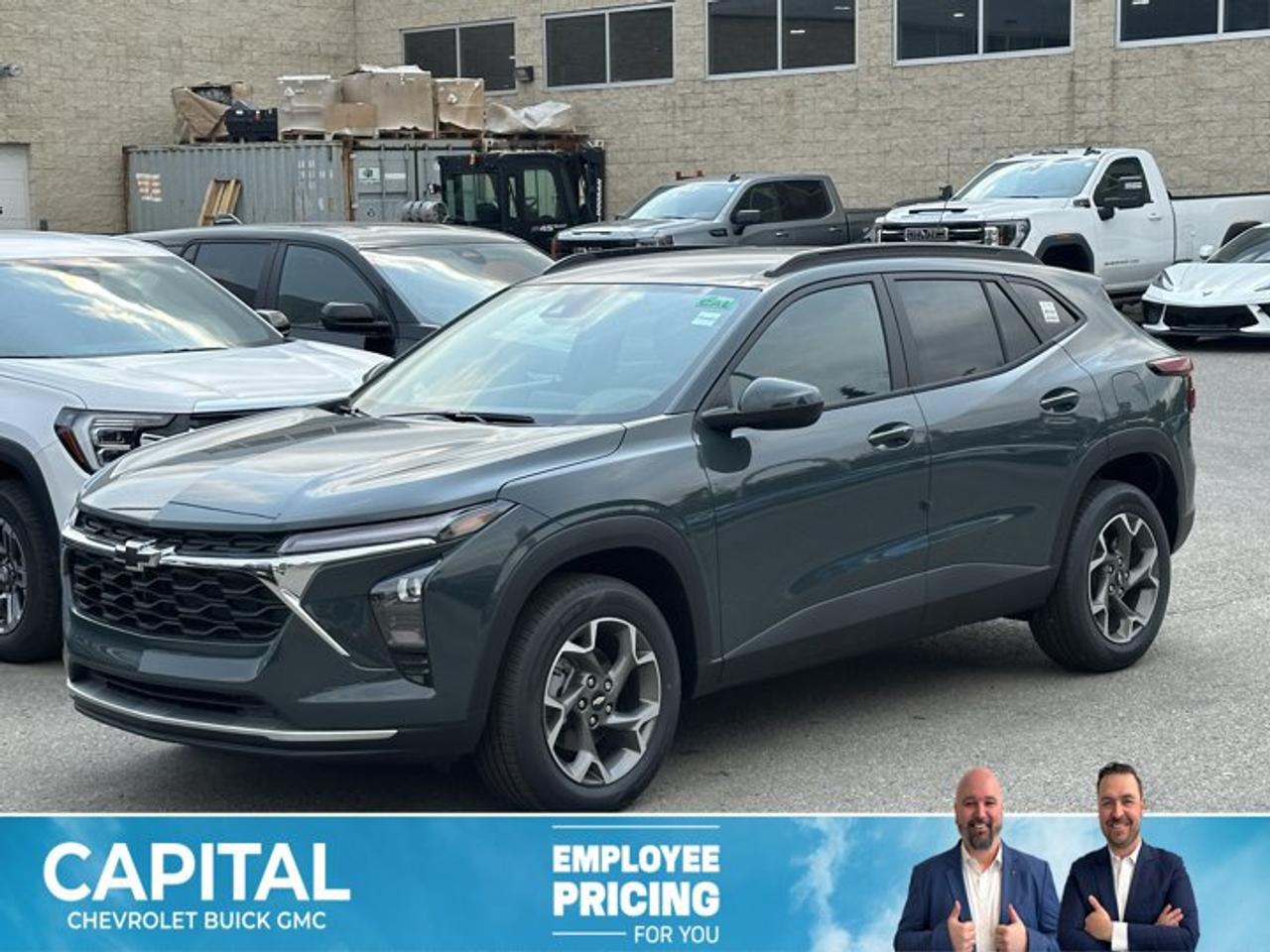 This Chevrolet Trax boasts a Turbocharged Gas 3-Cyl 1.2L/ engine powering this Automatic transmission. ENGINE, ECOTEC 1.2L TURBO DOHC DI WITH VARIABLE VALVE TIMING (VVT) (137 hp [102 kW] @ 5000 rpm, 162 lb-ft of torque [219 N-m] @ 2500 rpm) (STD), Wireless Apple CarPlay/Wireless Android Auto, Wipers, front intermittent, variable speed.* This Chevrolet Trax Features the Following Options *Wiper, rear, intermittent, Windows, power rear, express down, Window, power, front passenger with express down, Window, power, driver with express down, Wi-Fi Hotspot capable (Terms and limitations apply. See onstar.ca or dealer for details.), Wheels, 17 (43.2 cm) Grey-painted machined aluminum, Wheel, spare, 16 (40.6 cm) steel, Visors, driver and front passenger vanity mirrors, covered, Vehicle health management, USB ports, 2, one type-A and one type-C, located within the instrument panel.* Visit Us Today *Stop by Capital Chevrolet Buick GMC Inc. located at 13103 Lake Fraser Drive SE, Calgary, AB T2J 3H5 for a quick visit and a great vehicle!