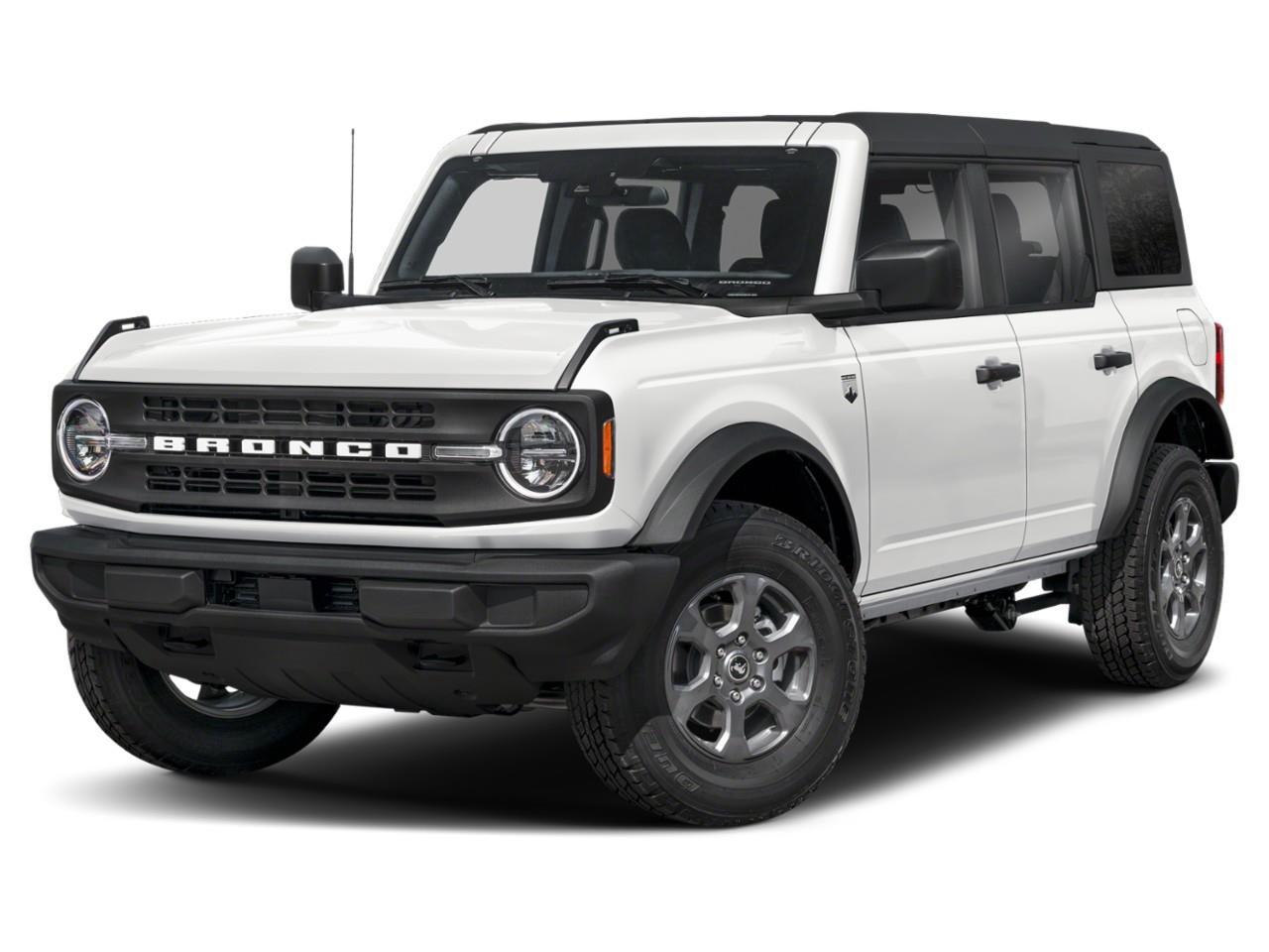 <p>Experience the newly released 2026 Ford Bronco Big Bend, designed for all your adventures. This white SUV with its robust 4x4 drivetrain promises exceptional handling on any terrain.</p><p>The exterior boasts the Black Appearance Package, featuring distinctive black graphics, moulded-in-colour fender flares, and a Shadow Black Painted Hard Top ensuring you stand out wherever you go. Step inside to find an inviting interior with Dark Space Gray and Black Onyx Cloth Bucket Seats, adjustable in six ways for both driver and passenger, providing immense comfort with heated front seats and a leather steering wheel. The spaciousness is further amplified with its Rear HVAC for optimized comfort.</p><p>Loaded with cutting-edge technology, the Bronco includes a navigation system, smart device integration, and a Wi-Fi hotspot to keep you connected wherever your path takes you. Safety is paramount with features like lane assist, a backup camera, parking sensors, and brake assist. The 3.73 Axle Ratio and trail control with trail turn assist provide superior driving support, making every ride safe and enjoyable.</p><p>Whether you're an adventurer craving off-road excitement or you need an everyday vehicle with style and function, this Bronco Big Bend fits the bill perfectly. Visit Summit Ford today to see how this new Bronco meets all your driving needs.</p>
