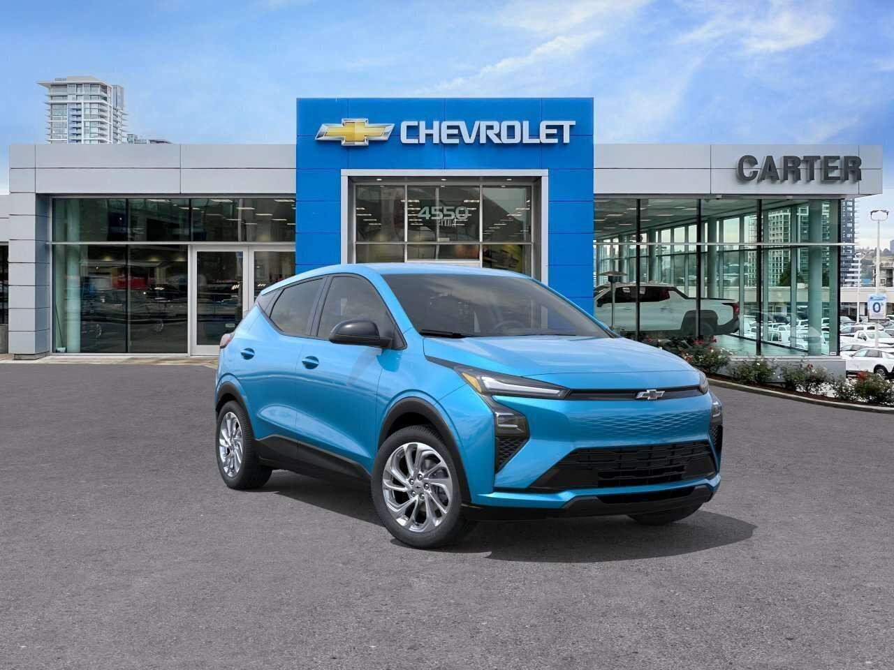 GREAT NEWS! EMPLOYEE PRICING IS BACK! Unlock exceptional savings on eligible new electric vehicles. Combine Employee Pricing with available incentives and drive home an EV for less.  Available Savings Include:  - $1,500 Employee Pricing Credit - $2,300 Non stackable cash discount - Up to $5,000 Federal EVAP incentive for eligible customers, applied after tax.  Only vehicles with a final transaction price under $50,000 before tax are eligible for EVAP.  Efficient and fun to drive, this 2027 Chevrolet Bolt LT FWD delivers all-electric performance with an impressive 422 km driving range. Inside, enjoy a sporty feel with a flat-bottom wrapped steering wheel and the convenience of heated power-adjustable mirrors. Advanced safety features including Front Pedestrian and Bicyclist Braking, Reverse Automatic Braking, Rear Cross Traffic Braking, Blind Zone Steering Assist, Side Bicyclist Alert, and StabiliTrak stability control help keep you confident on every drive.  Come take it for a test drive today and experience all this stylish vehicle has to offer!  WHY CARTER GM BURNABY?  - An unrivalled vehicle purchasing experience! - Exceeding our loyal customers expectations since 1963 - 4.5 Google star rating with 2,300+ customer reviews) - CarGurus Top-Rated Dealer 2025 Award - CarGurus Top Value Dealer 2025 Award - Vehicle trades welcome! Best price guaranteed! - We provide upfront pricing, zero hidden fees, and 100% transparency - Fast approvals and 99% acceptance rates (no matter your current credit status!) - Multilingual staff (many languages spoken) - Comfortable non-pressured environment with in-store television, WIFI and a childrens play area! - In-store restaurant: fresh daily menu        Were here to help you drive the vehicle you want, the vehicle you deserve! QUESTIONS? GREAT! WEVE GOT ANSWERS! To speak with a friendly vehicle specialist - CALL NOW! The advertised price includes all standard dealer fees and any applicable manufacturer or dealer incentives. It does not include applicable taxes, licensing, insurance, or optional products or services. Dealer fees will be clearly broken out and itemized on the bill of sale, maximum total of fees $699.00. Prices are shown in Canadian dollars. While we make every effort to ensure accuracy, vehicle details, pricing, options, and availability are subject to change without notice. Please confirm all information with dealership sales management before purchase. Dealer Code: 81129