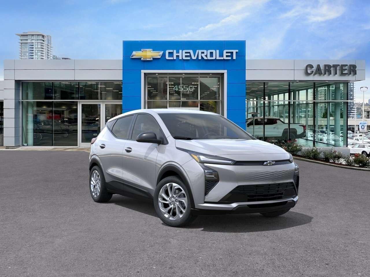 GREAT NEWS! EMPLOYEE PRICING IS BACK! Unlock exceptional savings on eligible new electric vehicles. Combine Employee Pricing with available incentives and drive home an EV for less.  Available Savings Include:  - $1,500 Employee Pricing Credit - $2,300 Non stackable cash discount - Up to $5,000 Federal EVAP incentive for eligible customers, applied after tax.  Only vehicles with a final transaction price under $50,000 before tax are eligible for EVAP.  Efficient and fun to drive, this 2027 Chevrolet Bolt LT FWD delivers all-electric performance with an impressive 422 km driving range. Inside, enjoy a sporty feel with a flat-bottom wrapped steering wheel and the convenience of heated power-adjustable mirrors. Advanced safety features including Front Pedestrian and Bicyclist Braking, Reverse Automatic Braking, Rear Cross Traffic Braking, Blind Zone Steering Assist, Side Bicyclist Alert, and StabiliTrak stability control help keep you confident on every drive.  Come take it for a test drive today and experience all this stylish vehicle has to offer!  WHY CARTER GM BURNABY?  - An unrivalled vehicle purchasing experience! - Exceeding our loyal customers expectations since 1963 - 4.5 Google star rating with 2,300+ customer reviews) - CarGurus Top-Rated Dealer 2025 Award - CarGurus Top Value Dealer 2025 Award - Vehicle trades welcome! Best price guaranteed! - We provide upfront pricing, zero hidden fees, and 100% transparency - Fast approvals and 99% acceptance rates (no matter your current credit status!) - Multilingual staff (many languages spoken) - Comfortable non-pressured environment with in-store television, WIFI and a childrens play area! - In-store restaurant: fresh daily menu        Were here to help you drive the vehicle you want, the vehicle you deserve! QUESTIONS? GREAT! WEVE GOT ANSWERS! To speak with a friendly vehicle specialist - CALL NOW! The advertised price includes all standard dealer fees and any applicable manufacturer or dealer incentives. It does not include applicable taxes, licensing, insurance, or optional products or services. Dealer fees will be clearly broken out and itemized on the bill of sale, maximum total of fees $699.00. Prices are shown in Canadian dollars. While we make every effort to ensure accuracy, vehicle details, pricing, options, and availability are subject to change without notice. Please confirm all information with dealership sales management before purchase. Dealer Code: 81129