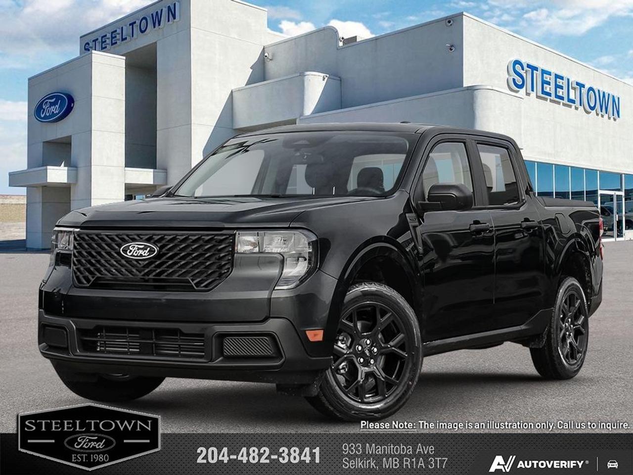 <b>FordPass Connect,  Apple CarPlay,  Android Auto,  Pre-Collision Assist,  Lane Keep Assist!</b><br> <br> We value your TIME, we wont waste it or your gas is on us!   We offer extended test drives and if you cant make it out to us we will come straight to you!<br> <br>The 2026 Ford Maverick adapts seamlessly from city commutes to light-haul missions with savvy usability and refined character.<br> <br>The 2026 Ford Maverick balances the utility of a pickup with the size and maneuverability tailored for daily use and light-duty tasks. Inside, the cabin features thoughtful materials, simple modern tech and seating designed to support every passenger comfortably. With its versatile footprint, confident styling and Fords reputation for dependability, the Maverick stands out as a smart choice for lifestyle-driven truck buyers.<br> <br>This Shadow Black Crew Cab 4X4 pickup has an Automatic transmission and is powered by a 191HP 2.5L 4 Cylinder Engine. <br> <br> Our Mavericks trim level is XLT. This hybrid pickup blends efficiency and versatility, pairing a lithium-ion battery with regenerative braking and a 1,400 lb maximum payload to handle both daily drives and demanding tasks with ease. Inside, it features a spacious cabin with cloth bucket seats, a 13.2 SYNC 4 touchscreen, wireless Apple CarPlay and Android Auto, SiriusXM, Bluetooth, 5G Wi-Fi hotspot, and smart storage solutions for both passengers and gear. Safety is prioritized with Pre-Collision Assist with pedestrian detection, lane-keeping aid, driver monitoring, cross-traffic mitigation, multiple airbags including curtain and knee protection, rear child safety locks, and Fords advanced stability and traction systems for confident driving in all conditions. This vehicle has been upgraded with the following features: FordPass Connect, Apple CarPlay, Android Auto, Pre-Collision Assist, Lane Keep Assist, Lane Departure Warning.<br><br> View the original window sticker for this vehicle with this url <b><a href=http://www.windowsticker.forddirect.com/windowsticker.pdf?vin=3FTTW8J33TRA99047 target=_blank>http://www.windowsticker.forddirect.com/windowsticker.pdf?vin=3FTTW8J33TRA99047</a></b>.<br> <br>To apply right now for financing use this link: <a href=http://www.steeltownford.com/?https://CreditOnline.dealertrack.ca/Web/Default.aspx?Token=bf62ebad-31a4-49e3-93be-9b163c26b54c&La target=_blank>http://www.steeltownford.com/?https://CreditOnline.dealertrack.ca/Web/Default.aspx?Token=bf62ebad-31a4-49e3-93be-9b163c26b54c&La</a><br> <br/>4.99% financing for 84 months. Incentives expire 2026-07-31. See dealer for details. <br><br>Family owned and operated in Selkirk for 35 Years.  <br>Steeltown Ford is located just 20 minutes North of the Perimeter Hwy, with an onsite banking center that offers free consultations. <br>Ask about our special dealer rates available through all major banks and credit unions.<br>Dealer retains all rebates, plus taxes, govt fees and Steeltown Protect Plus.<br>Steeltown Ford Protect Plus includes:<br>- Life Time Tire Warranty <br>Dealer Permit # 1039<br><br><br> Come by and check out our fleet of 110+ used cars and trucks and 200+ new cars and trucks for sale in Selkirk.  o~o