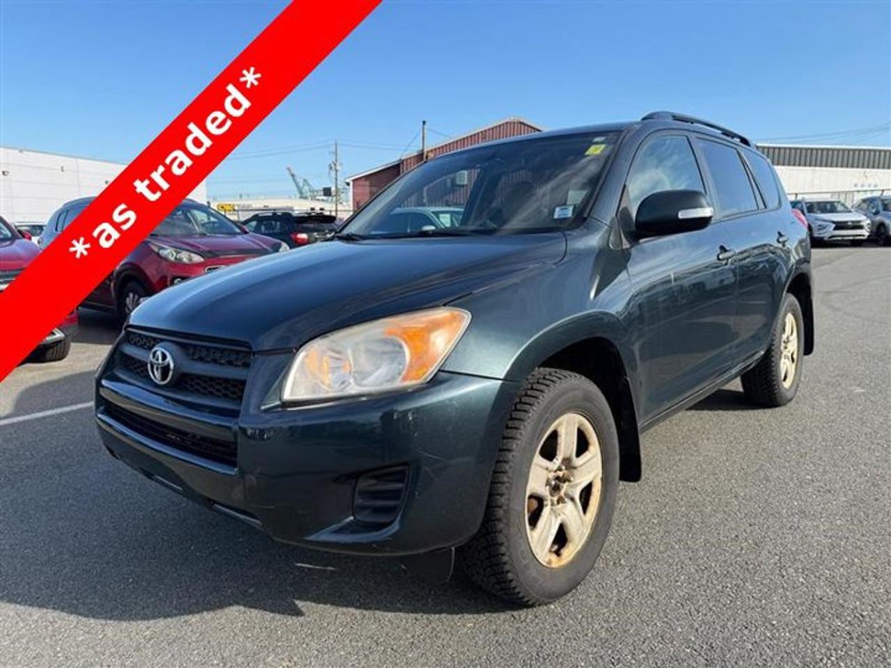 Recent Arrival! 2010 Toyota RAV4 Base *as traded* 4WD, Cloth.2010 Toyota RAV4 *as traded* 4WD 4-Speed Automatic with Overdrive 2.5L 4-CylinderSteele Mitsubishi has the largest and most diverse selection of preowned vehicles in HRM. Buy with confidence, knowing we use fair market pricing guaranteeing the absolute best value in all of our pre owned inventory!Steele Auto Group is one of the most diversified group of automobile dealerships in Canada, with 60 dealerships selling 29 brands and an employee base of well over 2300. Sales are up over last year and our plan going forward is to expand further into Atlantic Canada and the United States furthering our commitment to our Canadian customers as well as welcoming our new customers in the USA.Reviews:* If you want a small-to-midsize sport utility vehicle that combines car-like performance, ride, handling and fuel economy with available four-wheel drive and room for up to seven passengers, or five adults and a fair amount of cargo, the 2010 Toyota RAV4 is a good choice. Source: KBB.comAwards:* 2010 KBB.com 10 Best Used Family Cars Under $15,000 * 2010 KBB.com 10 Best Used Compact SUVs Under $10,000 * 2010 KBB.com Best Resale Value Awards