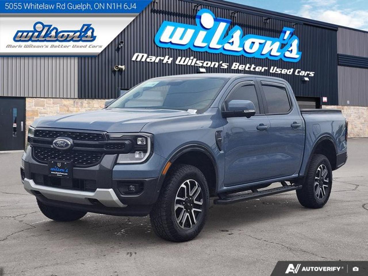 Come see this certified 2024 Ford Ranger LARIAT 4x4 | Leather | 360 Camera | Heated Seats | Remote Start | Trailer Tow Pkg | Lane Keep & More. Its Automatic transmission and 2.3 L engine will keep you going. This Ford Ranger has the following options: Tow Package, Remote Start, Leather, Air Conditioning, 360 Camera, Heated Seats, Tilt Steering Wheel, Steering Radio Controls, Power Windows, and Power Locks. See it for yourself at Mark Wilsons Better Used Cars, 5055 Whitelaw Road, Guelph, ON N1H 6J4.MASSIVE SELECTION: 500+ vehicles in ONE LOCATION, all Live Market Priced for the best value!STRAIGHTFORWARD & TRANSPARENT PRICING: Our Advertised Price INCLUDES:Safety Certification! (No separate certification fee upcharge).FREE Carfax History Report!NO upcharge for paying cash!CONFIDENCE & PEACE OF MIND: 30-Day/3,000 km Warranty INCLUDED! Plus a 5-Day Exchange Privilege!*EASY FINANCING: Better-than-bank rates, $0 Down, and 3 Months No Payments available OAC. BAD CREDIT APPROVED HERE!WE BUY CARS: Get Top Dollar for your trade, or sell us your vehicle for CASH even if you dont buy ours!www.shopwilsons.comAn Honest, Transparent Buying Experience. Trusted in business since 1961!(Cash Prices Exclude HST and Licensing Fees only.)