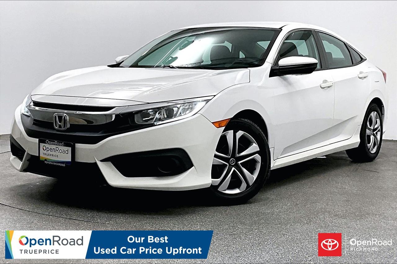 Clean Title! Buying a used car should be simple and stressfree  no guesswork, no negotiations  just the vehicles true price. Thats why were introducing OpenRoad TruePrice, a new way to buy used vehicles. One Price. TruePrice. Our best price upfront. This 2017 Honda Civic Sedan LX offers a perfect blend of reliability, fuel efficiency, and refined handling that has made this generation a benchmark in its class. Equipped with a responsive engine and smooth-shifting CVT, it delivers a comfortable and composed ride that is as well-suited for daily commuting as it is for longer road trips. The spacious interior features a clean, intuitive layout with modern connectivity, ensuring that comfort and convenience are always at your fingertips. Fully inspected, clean-title, and turn-key, this dependable sedan is ready for its next journey&mdash;message today to schedule your private viewing! ___________________________________________________________________________________________________________________________________________ At Openroad Toyota Richmond, we offer the best used car warranty in Metro Vancouver. Our used car warranty program includes 30 days or 2,000 kilometres Exchange Privilege, 90 Day Powertrain Coverage*, Mechanical & Safety Check of up to 210 Points and a clean title. *90 Powertrain coverage will be offered at the discretion of management based on a case by case scenario.