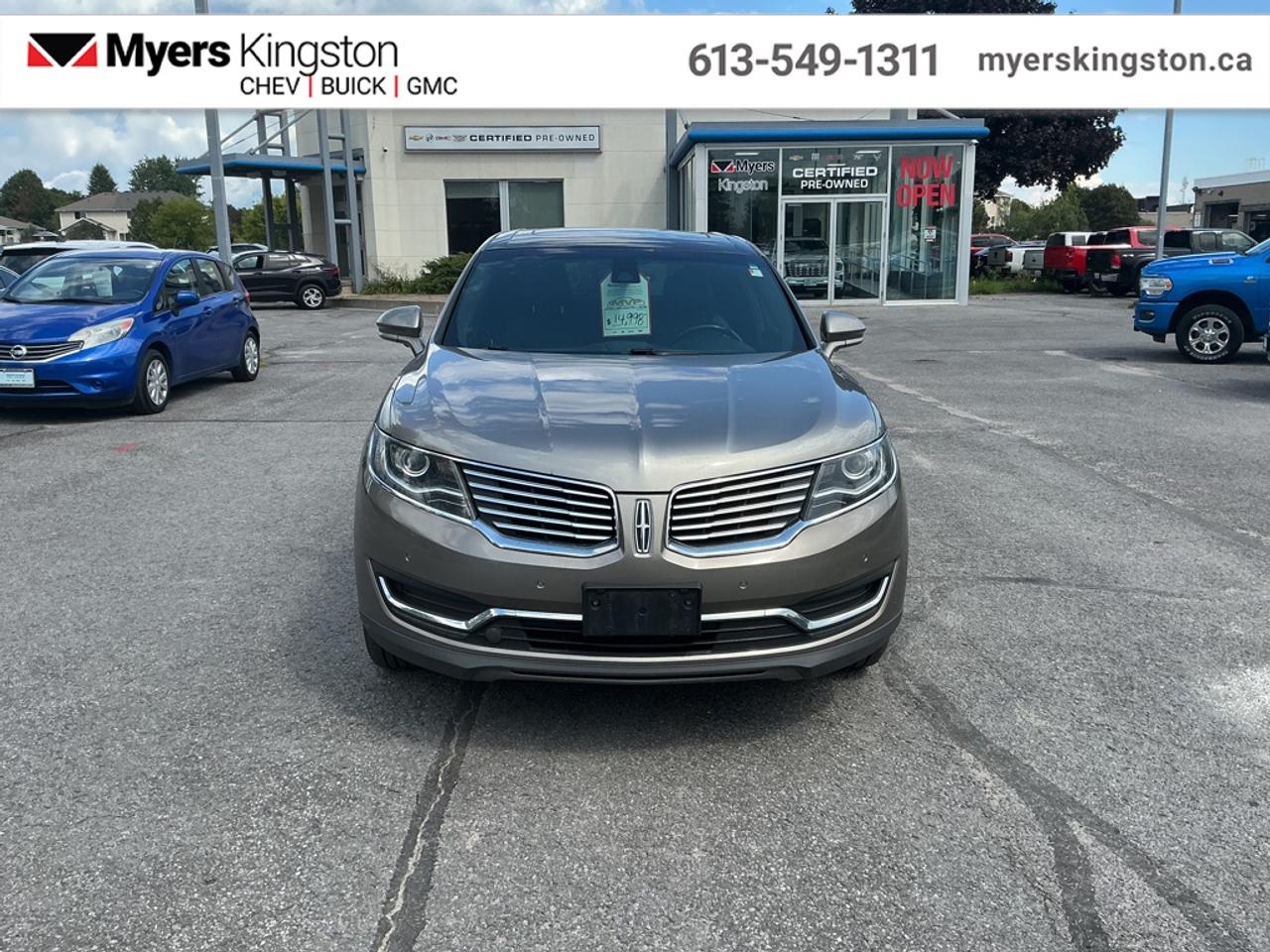 <b>Leather Seats,  Cooled Seats,  Bluetooth,  Heated Steering Wheel,  Heated Seats!</b><br> <br> As Consumer Reports says of the 2017 Lincoln MKX, handling is athletic, making the MKX fun to drive and the ride is steady and composed. This 2017 Lincoln MKX is fresh on our lot in Kingston.<br> <br>Recognized as a luxury crossover, the 2017 Lincoln MKX seeks to stand out from the crowd with ample space and special amenities. The interior is comfortable and fashionable with premium features designed to make every journey more enjoyable.<br> <br>This SUV has 165,365 km. Its nice in colour. It has an Automatic transmission and is powered by a 303HP 3.7L V6 Cylinder Engine. <br> <br> Our MKXs trim level is Reserve. Enjoy luxury features with the 2017 Lincoln MKX Reserve. This model offers heated and ventilated front seats with 10-way power and lumbar support with memory. In addition, rear passengers will appreciate the heated seats for them. Other features on this model include a heated steering wheel, proximity key with push button start, cruise control, voice-activated dual-zone automatic air conditioning, premium leather upholstery and trim, Bluetooth connectivity, radio with 10 speakers and SYNC 3 with eight-inch touchscreen. This vehicle has been upgraded with the following features: Leather Seats, Cooled Seats, Bluetooth, Heated Steering Wheel, Heated Seats.<br> To view the original window sticker for this vehicle view this <a href=http://www.windowsticker.forddirect.com/windowsticker.pdf?vin=2LMPJ8LRXHBL40304 target=_blank>http://www.windowsticker.forddirect.com/windowsticker.pdf?vin=2LMPJ8LRXHBL40304</a>. <br/><br> <br>To apply right now for financing use this link: <a href=https://www.taylorautomall.com/finance/apply-for-financing/ target=_blank>https://www.taylorautomall.com/finance/apply-for-financing/</a><br> <br/><br>For more information, please call any of our knowledgeable used vehicle staff at (613) 549-1311!<br><br> Come by and check out our fleet of 50+ used cars and trucks and 180+ new cars and trucks for sale in Kingston.  o~o