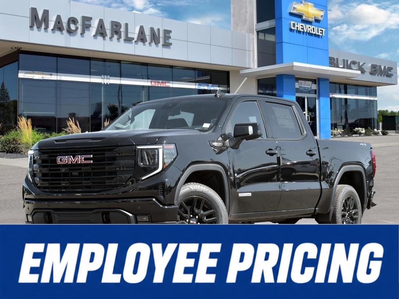 <p>Experience bold styling, proven V8 power and professional-grade capability in this new <strong>2026 GMC Sierra 1500 Elevation Crew Cab Short Box 4WD</strong>. Available at MacFarlane Chevrolet Buick GMC in Petrolia, Ontario, this full-size pickup is designed for towing, hauling, family transportation and demanding everyday use.</p><p>Powered by a capable <strong>5.3L V8 engine</strong> paired with a smooth <strong>10-speed automatic transmission</strong>, the Sierra 1500 delivers strong and responsive performance. Its four-wheel-drive system provides additional traction and control when travelling through snow, rain, gravel roads and changing job-site conditions. The Crew Cab offers generous passenger space, while the short cargo box provides practical room for tools, building materials and recreational equipment.</p><p>The Elevation trim stands out with monochromatic exterior styling, Gloss Black grille accents, LED fog lamps and bold 20-inch Gloss Black aluminum wheels. Inside, enjoy heated front seats, a heated steering wheel, a <strong>13.4-inch GMC infotainment touchscreen</strong> and a customizable <strong>12.3-inch digital Driver Information Centre</strong>. Smartphone connectivity and available GMC driver-assistance technologies add convenience and confidence to every journey.</p><p>Visit MacFarlane Chevrolet Buick GMC to explore this <strong>2026 GMC Sierra 1500 Elevation for sale near Sarnia, Strathroy, London and throughout Lambton County</strong>. Contact our sales team today to schedule your test drive.</p>