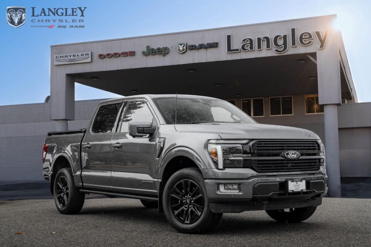 <p><strong>2025 Ford F-150 Platinum</strong></p><p>A sophisticated, high-performance pickup truck that combines premium luxury appointments with the innovative power and versatility of a full hybrid powertrain.</p><ul><li><p>Engine: 3.5L PowerBoost Full Hybrid V6</p></li><li><p>Horsepower: 430 hp</p></li><li><p>Torque: 570 lb-ft</p></li><li><p>Max Towing Capacity: 11,200 lbs</p></li><li><p>Key Feature: Pro Power Onboard generator (up to 7.2 kW exportable power)</p></li></ul><p>Come book a test drive at Langley Chrysler, conveniently located in Langley, British Columbia.</p>

<p>*All prices plus applicable taxes, applicable environmental recovery charges, documentation of $599 and full tank of fuel surcharge of $76 if a full tank is chosen. <br />Other protection items available that are not included in the above price:<br />Tire & Rim Protection and Key fob insurance starting from $599<br />Service contracts (extended warranties) for coverage up to 7 years and 200,000 kms starting from $599<br />Custom vehicle accessory packages, mudflaps and deflectors, tire and rim packages, lift kits, exhaust kits and tonneau covers, canopies and much more that can be added to your payment at time of purchase<br />Undercoating, rust modules, and full protection packages starting from $199<br />Financing Fee of $500 when applicable<br />Flexible life, disability and critical illness insurances to protect portions of or the entire length of vehicle loan</p>