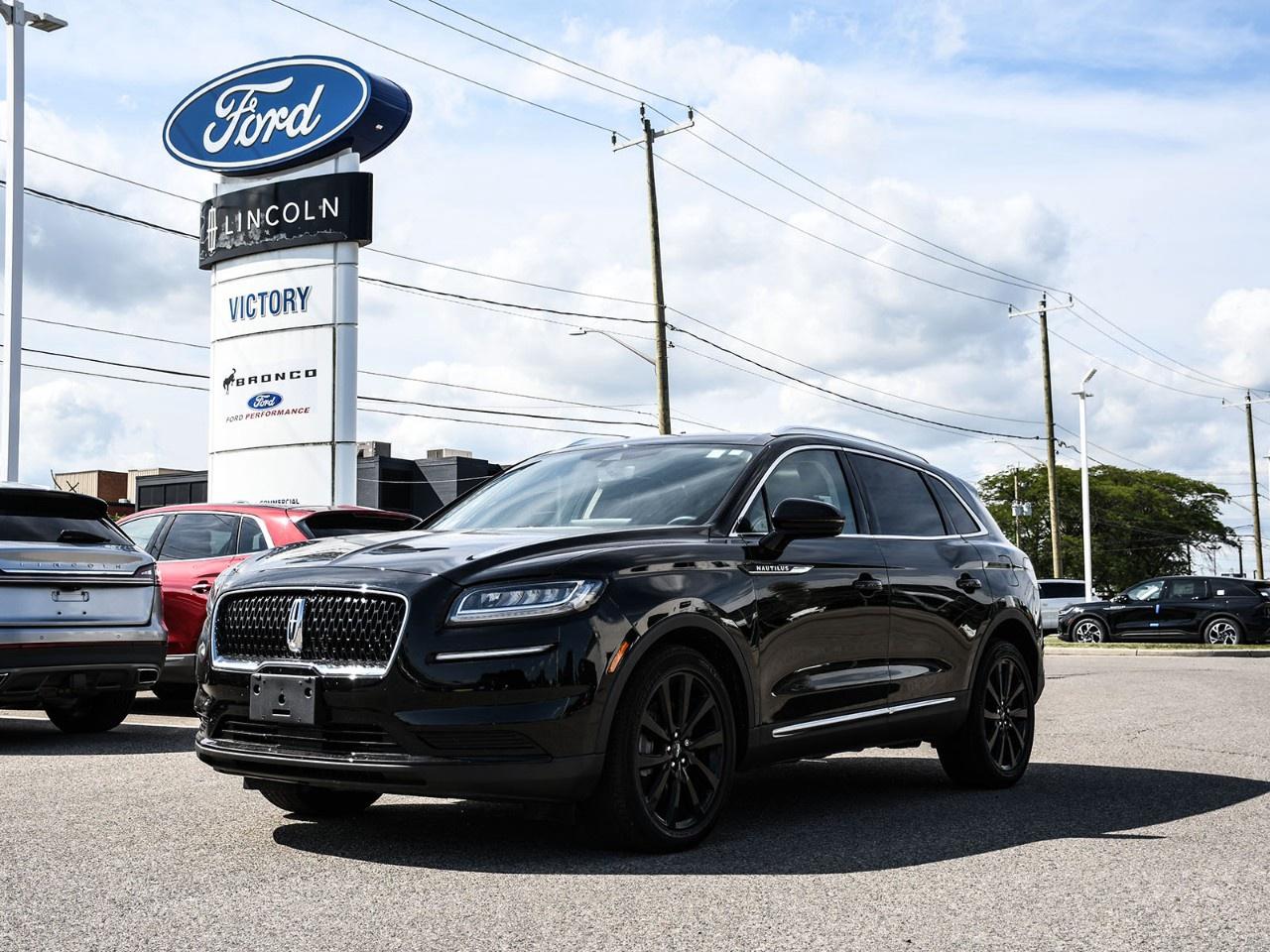<h2>NOW AVAILABLE AT VICTORY FORD LINCOLN</h2><h1>2023 Lincoln Nautilus Reserve AWD 200A</h1><h3>200A Equipment Group  Monochromatic Package  Lincoln Co-Pilot360 Plus  Luxury SUV</h3><p>This 2023 Lincoln Nautilus Reserve AWD 200A delivers premium comfort, refined styling, and advanced technology in a sophisticated midsize luxury SUV. Equipped with the stylish Monochromatic Package and the desirable 200A Equipment Group, this Nautilus offers a modern appearance with the smooth and quiet ride expected from Lincoln luxury.</p><h3>POWER & PERFORMANCE</h3><ul><li><p>2.0L Turbocharged EcoBoost® I-4 Engine</p></li><li><p>8-Speed Automatic Transmission</p></li><li><p>Intelligent All-Wheel Drive (AWD)</p></li><li><p>250 Horsepower / 280 lb-ft Torque</p></li><li><p>Lincoln Drive Modes</p></li><li><p>Electric Power-Assisted Steering</p></li></ul><h3>PACKAGE</h3><ul><li><p>200A Equipment Group</p></li><li><p>Monochromatic Package</p></li><li><p>Lincoln Co-Pilot360 Plus</p></li><li><p>Heated and Ventilated Front Seats</p></li><li><p>Power Liftgate</p></li><li><p>Remote Start System</p></li></ul><h3>EXTERIOR FEATURES</h3><ul><li><p>20" Monochromatic Premium Aluminum Wheels</p></li><li><p>Body-Colour Exterior Appearance Package</p></li><li><p>LED Signature Lighting</p></li><li><p>Hands-Free Power Liftgate</p></li><li><p>Heated Power-Folding Side Mirrors</p></li><li><p>Monochromatic Exterior Accents</p></li></ul><h3>INTERIOR & COMFORT</h3><ul><li><p>Premium Leather Seating Surfaces</p></li><li><p>Heated and Ventilated Front Seats</p></li><li><p>10-Way Power Driver Seat with Memory</p></li><li><p>Dual-Zone Electronic Automatic Climate Control</p></li><li><p>Leather-Wrapped Steering Wheel</p></li><li><p>60/40 Split-Folding Rear Seats</p></li></ul><h3>TECHNOLOGY</h3><ul><li><p>SYNC® 4 Infotainment System</p></li><li><p>13.2" Touchscreen Display</p></li><li><p>Apple CarPlay® & Android Auto</p></li><li><p>Voice-Activated Navigation System</p></li><li><p>Revel® Premium Audio System</p></li><li><p>Rear View Camera</p></li></ul><h3>SAFETY & DRIVER ASSISTANCE</h3><ul><li><p>Lincoln Co-Pilot360 Plus</p></li><li><p>Blind Spot Information System (BLIS®)</p></li><li><p>Lane Keeping System</p></li><li><p>Pre-Collision Assist with Automatic Emergency Braking</p></li><li><p>Adaptive Cruise Control with Stop-and-Go</p></li><li><p>Rear Cross Traffic Alert</p></li><li><p>Rear View Camera</p></li></ul><h3>HIGHLIGHTS</h3><ul><li><p>200A Equipment Group</p></li><li><p>Monochromatic Package</p></li><li><p>Intelligent AWD</p></li><li><p>Revel® Premium Audio</p></li><li><p>Premium Leather Interior</p></li><li><p>Distinctive Lincoln Styling</p></li></ul><h3>Special Offer:</h3><p><strong>Peace of Mind Included:</strong> 3-Month Comprehensive Warranty (for vehicles under 10 years old & under 160,000 km) No-Haggle, Live Market Pricing  Transparent & Competitive All-Inclusive Pricing: Fees, Reconditioning, and Full Detailing Included (Taxes & Licensing Extra)</p><h4>Additional Details:</h4><p><strong>Keys:</strong> Standard with one key. Additional keys (if provided by the previous owner) included at no cost. Optional key purchases available upon request.</p><p><strong>Visit Victory Ford Lincoln Today</strong> Schedule your appointment to experience this exceptional vehicle.</p>