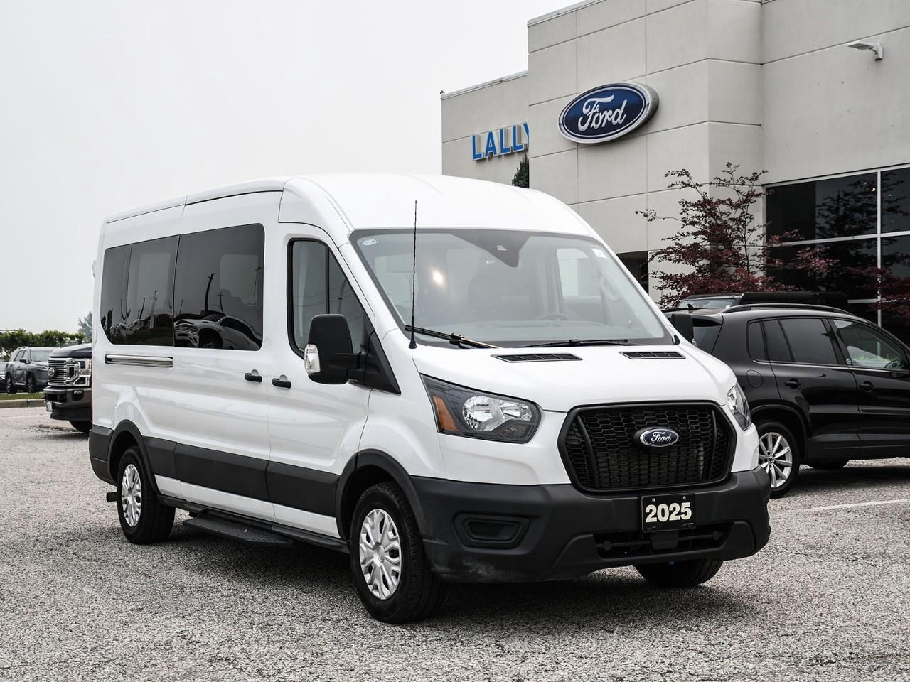 <p>This 2025 Ford Transit Medium Room Passenger Van is in excellent condition, it is accident free and comes with a free vehicle history report.</p><p>12 passenger, remote start, reverse sensing, reverse camera, Bluetooth, ready and much more. All Pre-Owned vehicles come standard with one key. If we received additional keys from the previous owner they will be with the vehicle upon delivery at no cost. Additional keys may be purchased at customers requested and expense.</p><p>We use no haggle, no hassle live market pricing to make sure you are getting the best deal possible. Save time and money and book your test drive today!</p><p>Our finance department deals with all of the major banks and lenders and we will do everything we can to get you approved and secure the lowest interest rate possible.</p><p>Full factory warranty remains until 60,000kms, powertrain warranty remains until 100,000kms, extended warranty options are available.</p><p><strong> Special Sale price listed is available to finance purchases only on approved credit. Price of vehicle may differ with other forms of payment.</strong></p>