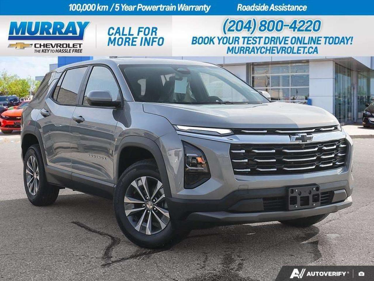 * ENGINE BLOCK HEATER * * STERLING GREY METALLIC * * BLACK CLOTH SEAT TRIM *  Experience the perfect blend of style and performance with the 2027 Chevrolet Equinox AWD LT. This sleek sport utility vehicle in stunning Sterling Grey Metallic offers an impressive driving experience, equipped with a powerful Turbocharged Gas I4 1.5L engine. The efficient 8-speed automatic transmission ensures a smooth journey, whether youre navigating city streets or exploring the open roads around Winnipeg.  Stay in control and connected with advanced features such as Adaptive Cruise Control, Lane Keeping Assist, and a state-of-the-art Bluetooth Connection. The Equinox is designed to prioritize your safety and comfort, with amenities like Heated Front Seats, a Heated Steering Wheel, and a comprehensive Blind Spot Monitor. The Black Cloth Seat Trim adds a touch of elegance to the interior, making every drive as enjoyable as it is stylish.  Whether youre embarking on daily commutes or weekend adventures, the 2027 Chevrolet Equinox provides the versatility and reliability you need, making it the ideal choice for drivers in Winnipeg. With its sophisticated design and cutting-edge technology, this vehicle is ready to elevate your driving experience.  Dealer Permit #1740