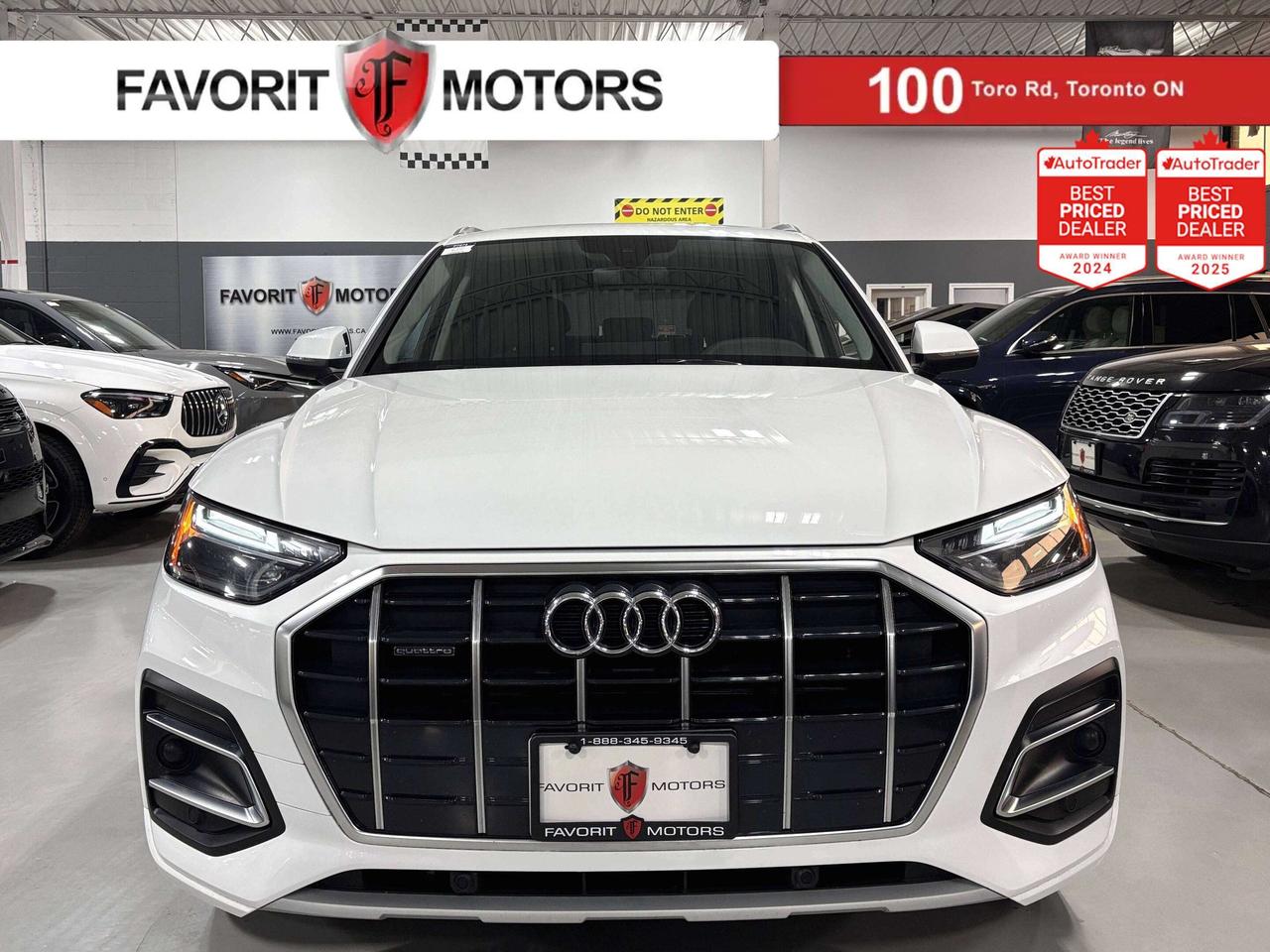 **SUMMER SPECIAL!** **FORMER DAILY RENTAL** FEATURING : QUATTRO AWD, MULTI DRIVE MODES, OFFROAD MODE, WIRELESS CHARGING TRAY, HIGHLY EQUIPPED, VERY CLEAN! FINISHED IN WHITE ON MATCHING BLACK INTERIOR, STITCHED LEATHER SEATS, HEATED SEATS, HEATED STEERING WHEEL, HEATED MIRRORS, BACKUP CAMERA, PARKING SENSORS, RAIN SENSOR, REAR CROSS TRAFFIC ASSIST, AUDI ADAPTIVE CRUISE CONTROL, DISTANCE WARNING, TRAFFIC JAM ASSIST, AUDI PRE SENSE, SIDE ASSIST, AUDI ACTIVE LANE ASSIST, AM, FM, SATELLITE, USB, BLUETOOTH, ALLOYS, STEERING WHEEL CONTROLS, PREMIUM SOUND SYSTEM, POWER OPTIONS, POWER TRUNK, POWER FOLDING MIRRORS, AND MUCH MORE!!!


**As per OMVIC regulations, this vehicle is not drivable, not certified and not e-tested. Certification is available for $899.** All our vehicles are in excellent condition and have been fully inspected by an in-house licensed mechanic.


The advertised price is a finance only price, if you wish to purchase the vehicle for cash additional $2,000 surcharge will apply. Applicable prices and special offers are subject to change with or without notice and shall be at the full discretion of Favorit Motors.